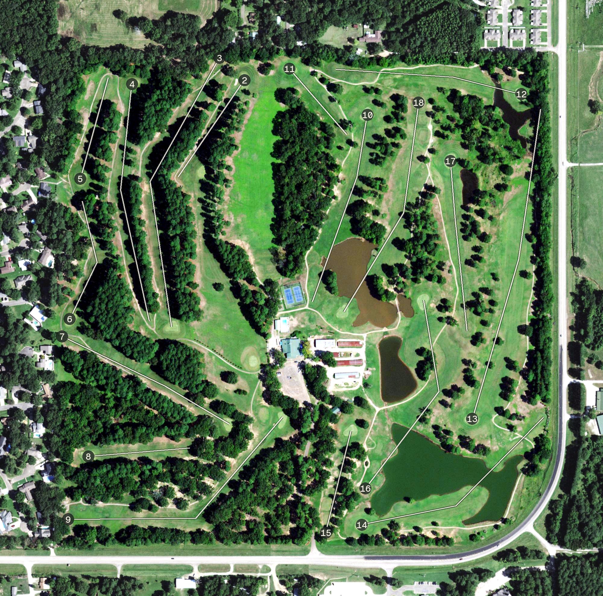Aerial view of Idabel Country Club, OK