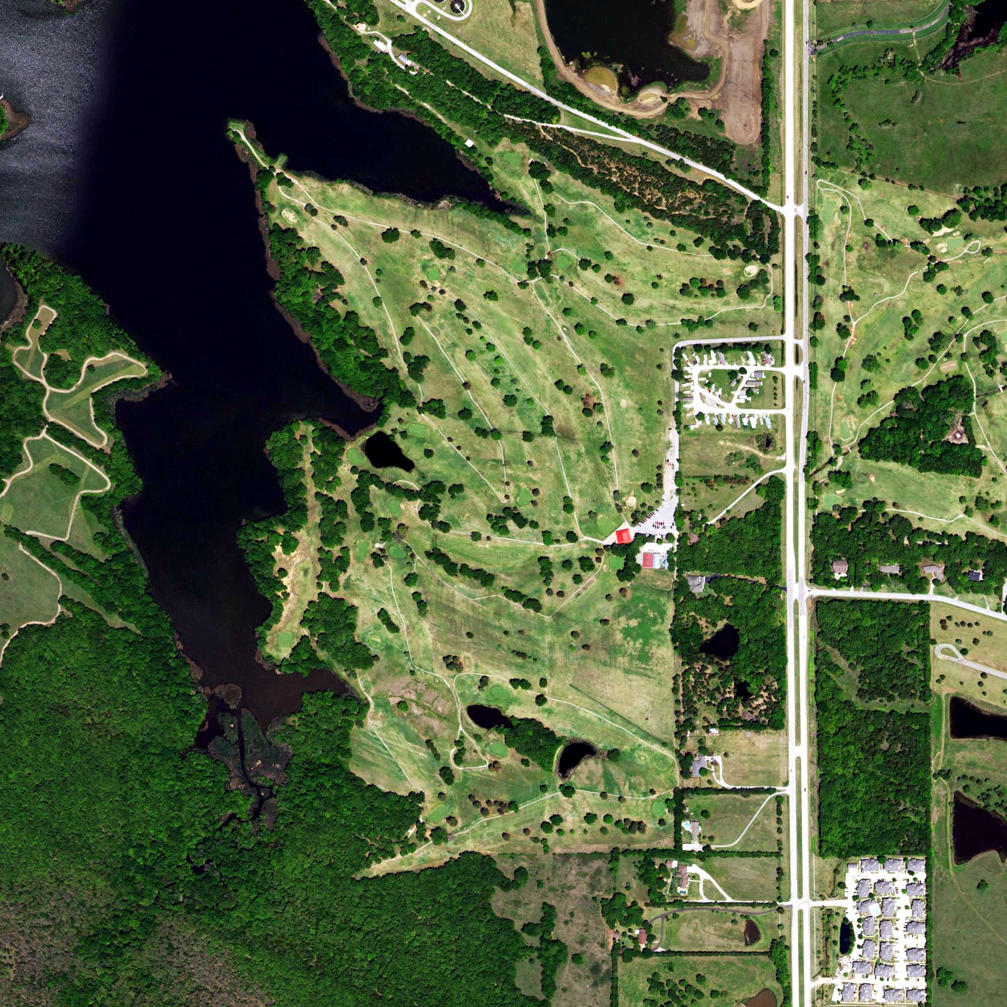 Aerial view of Lakeview Golf Club, OK