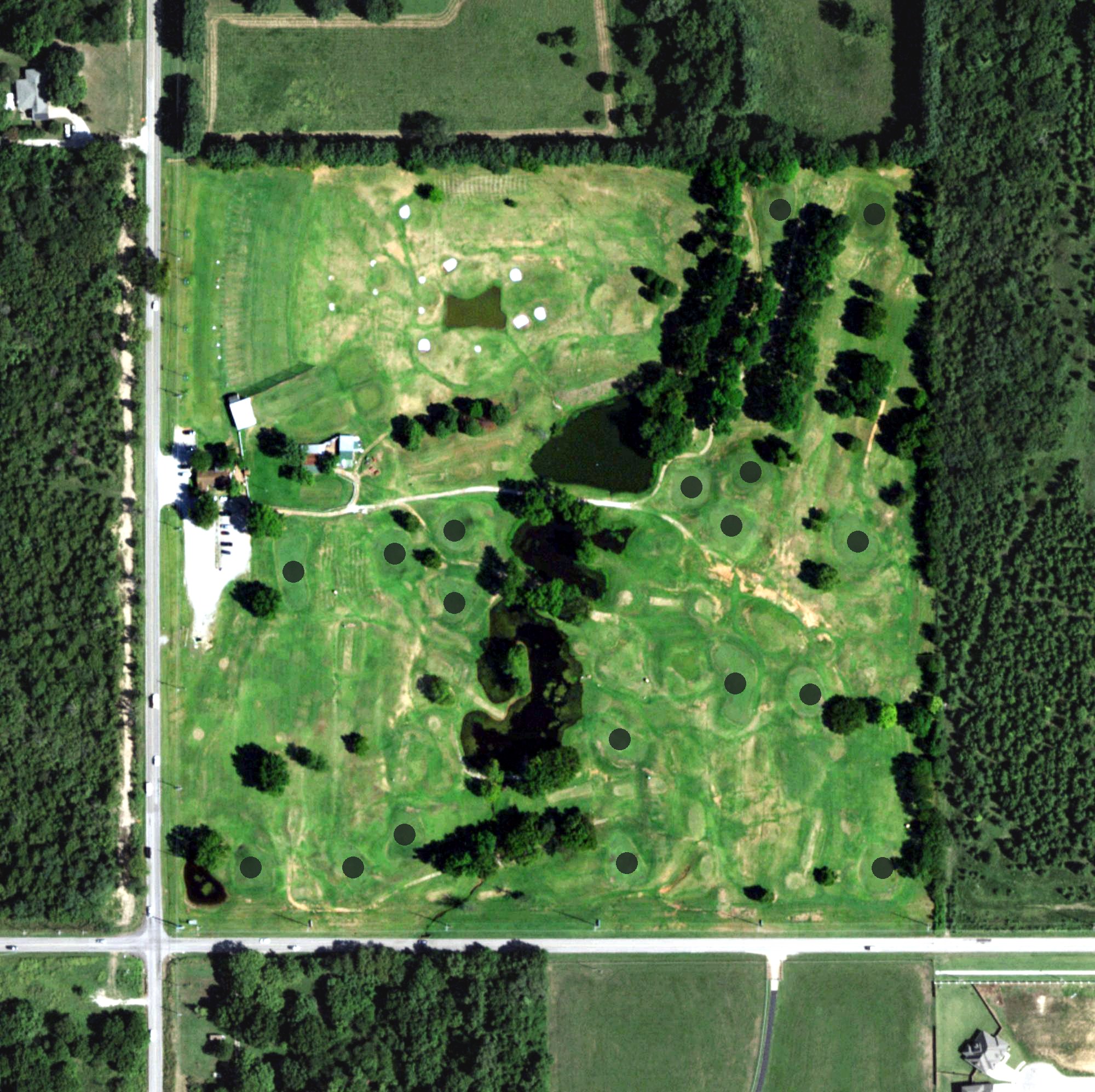 Aerial view of Lil' Links Golf Course, OK