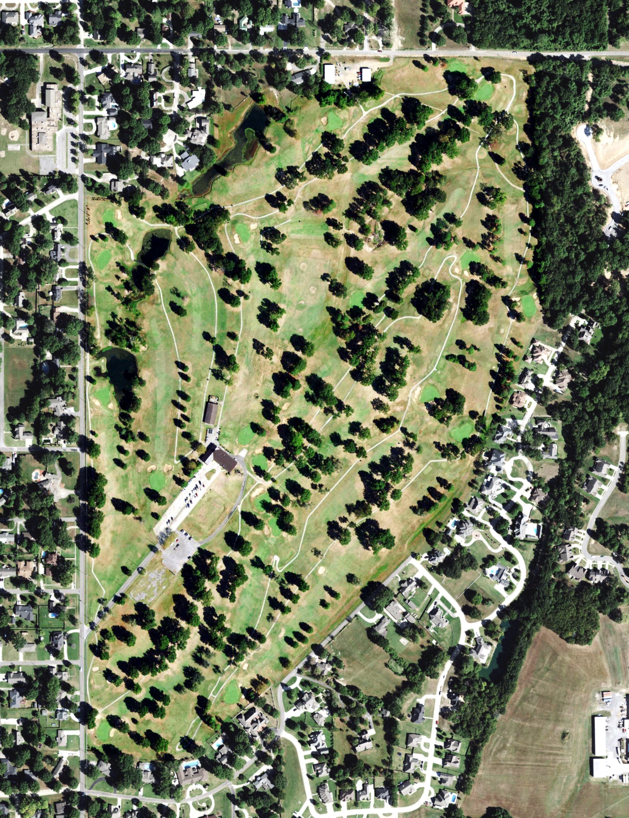 Aerial view of Muskogee Golf Club, OK