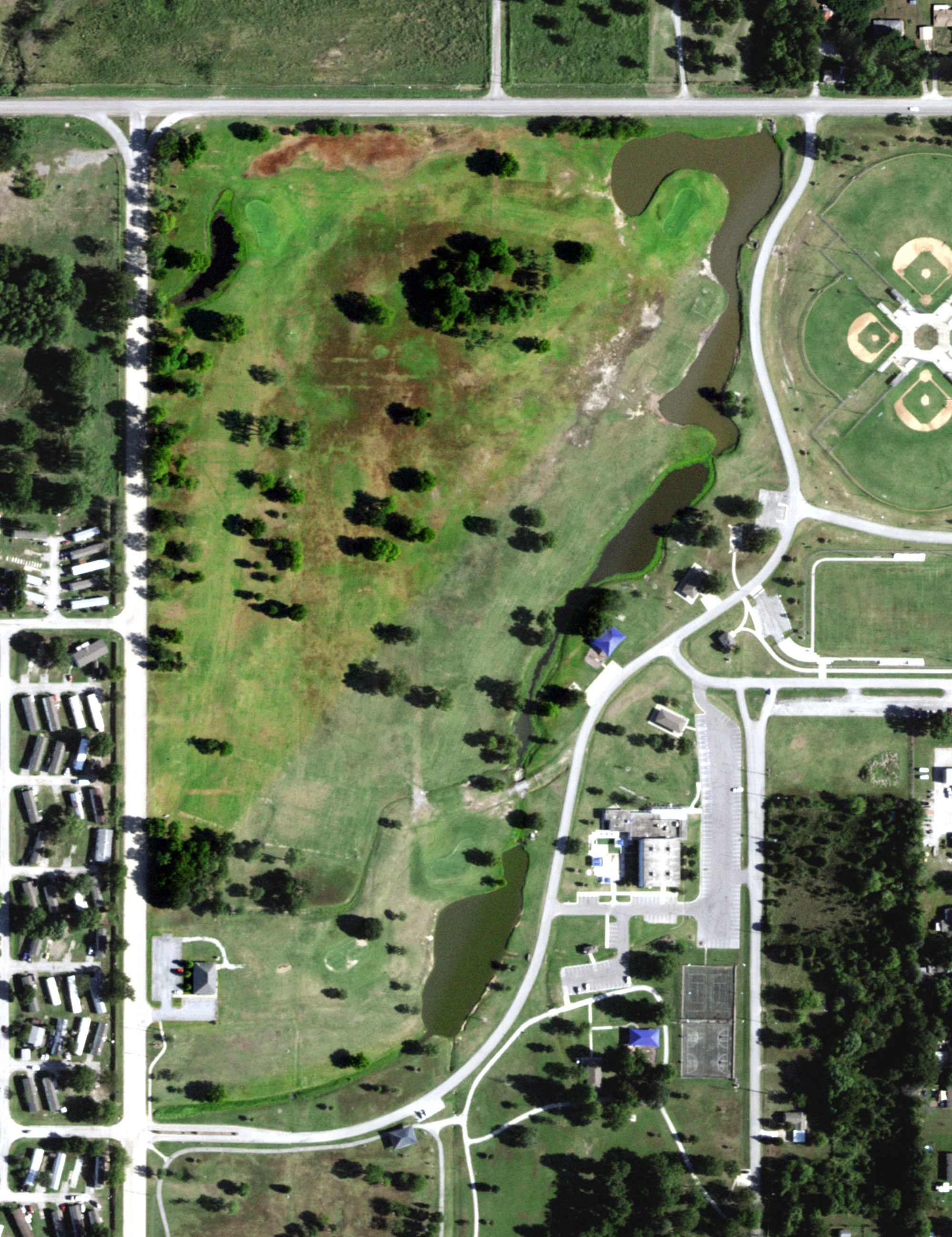 Aerial view of O'Brien Park Golf Course, OK