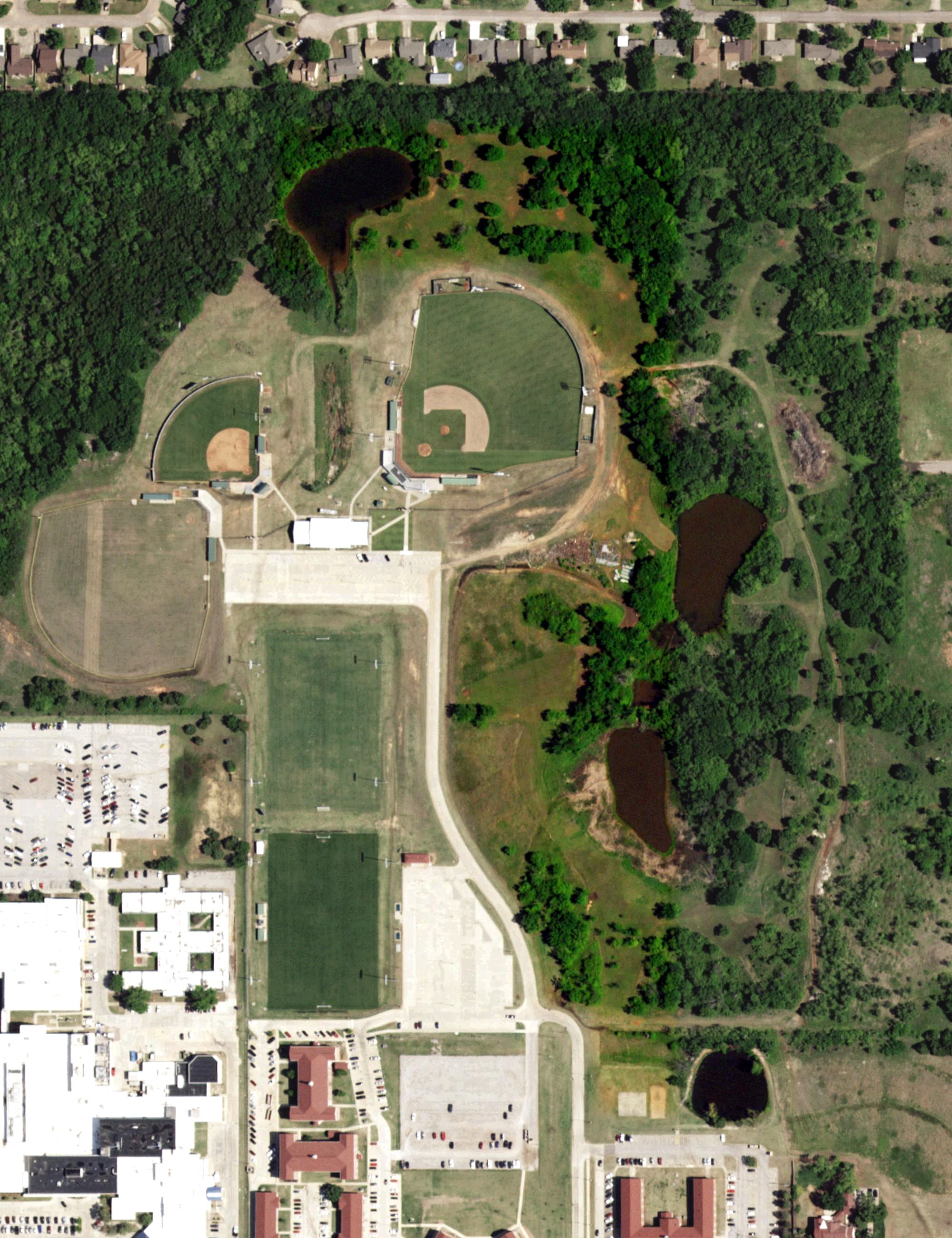 Aerial view of OBU Frisbee Golf Course, OK