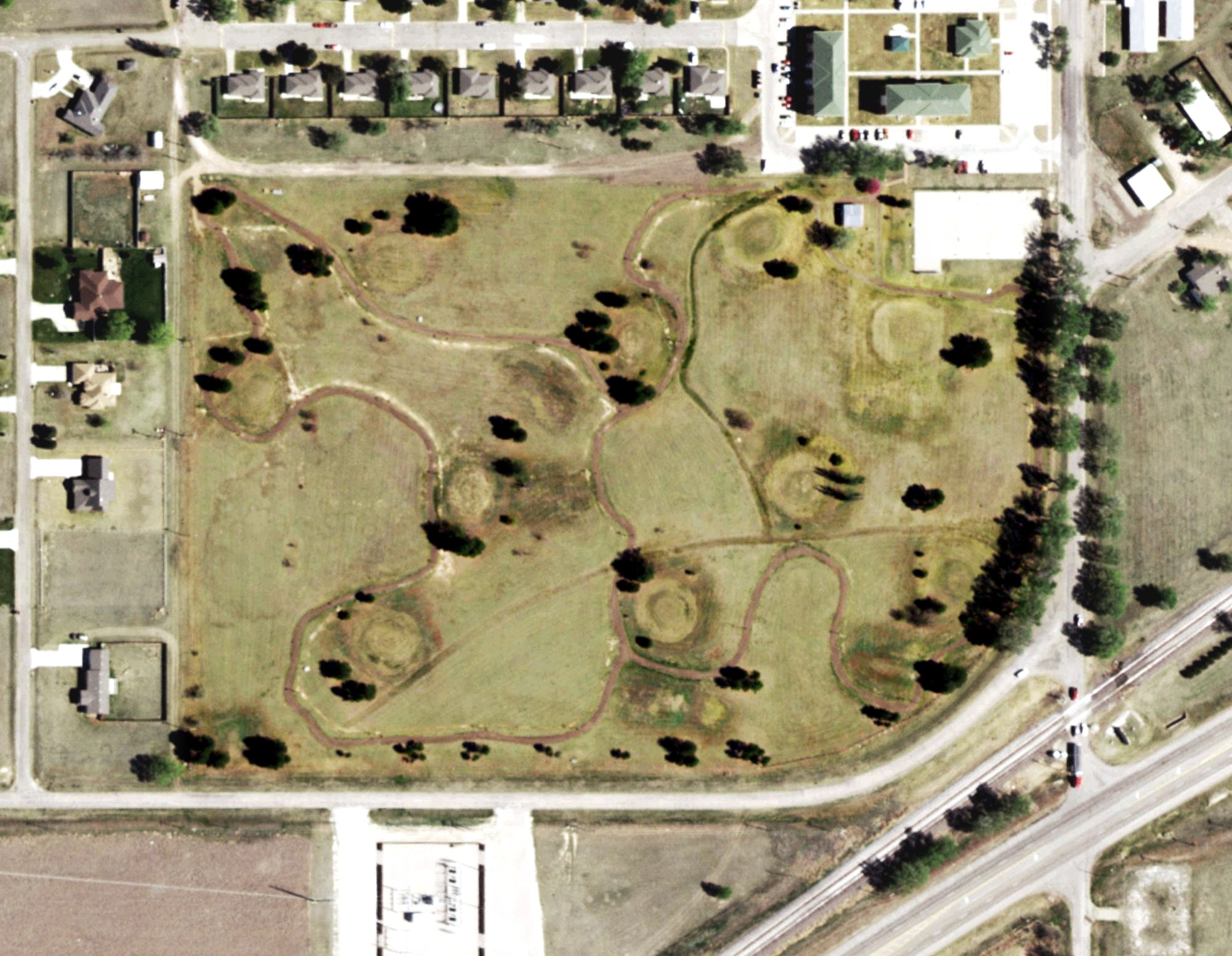 Aerial view of Panhandle Park, OK
