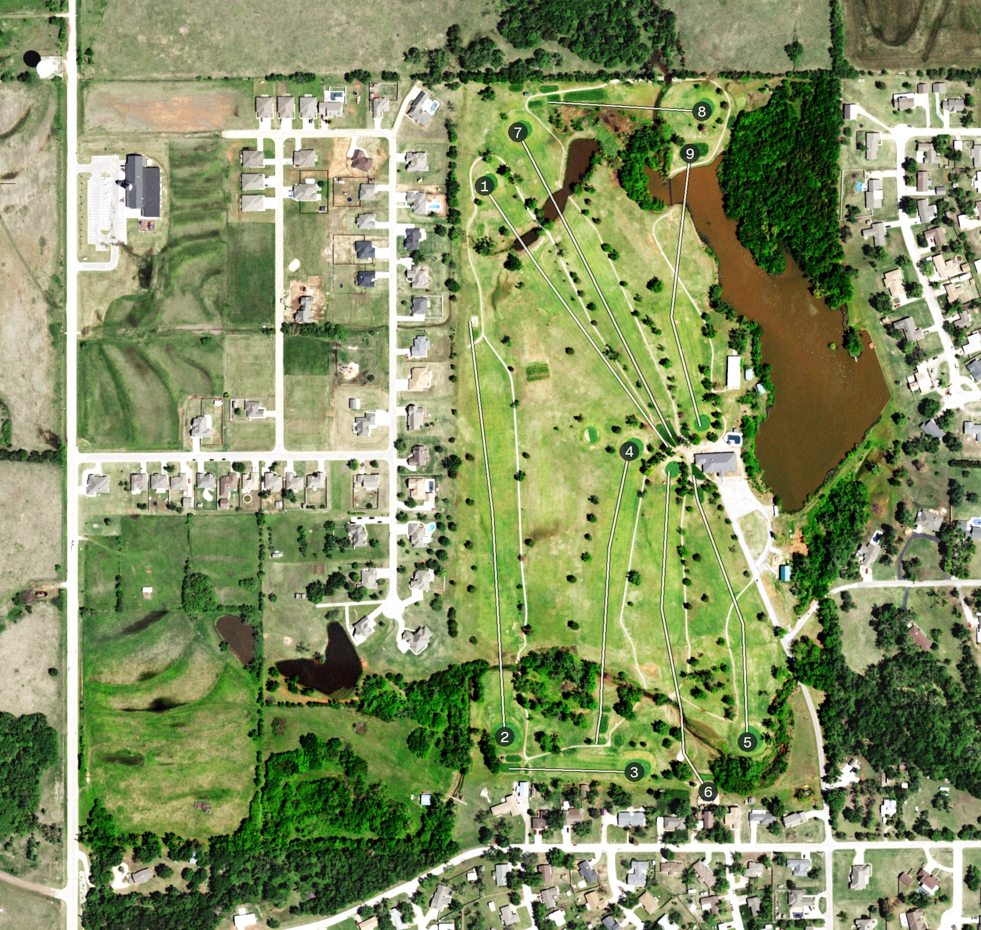 Aerial view of Perry Golf & Country Club, OK
