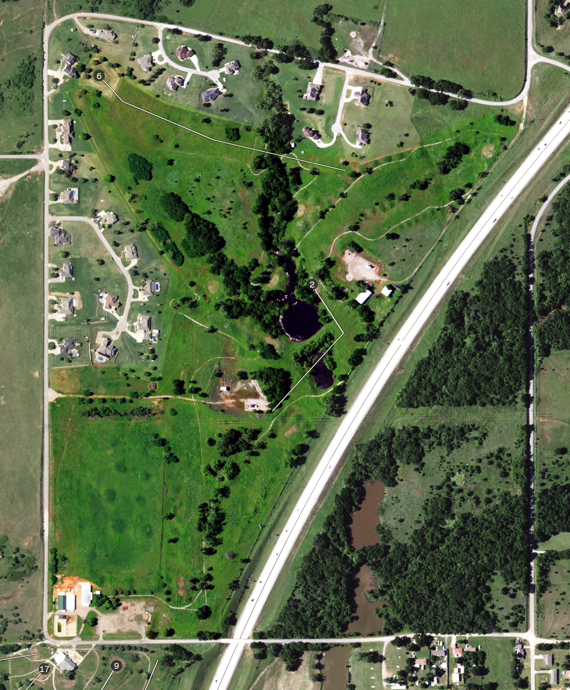 Aerial view of River Bend North Nine, OK