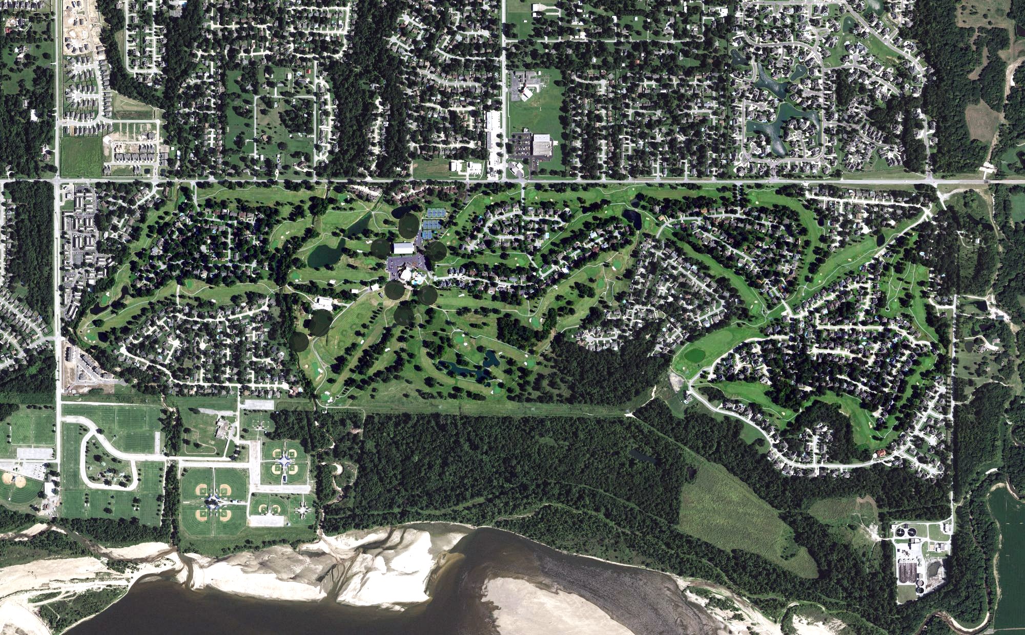 Aerial view of The Club at Indian Springs, OK