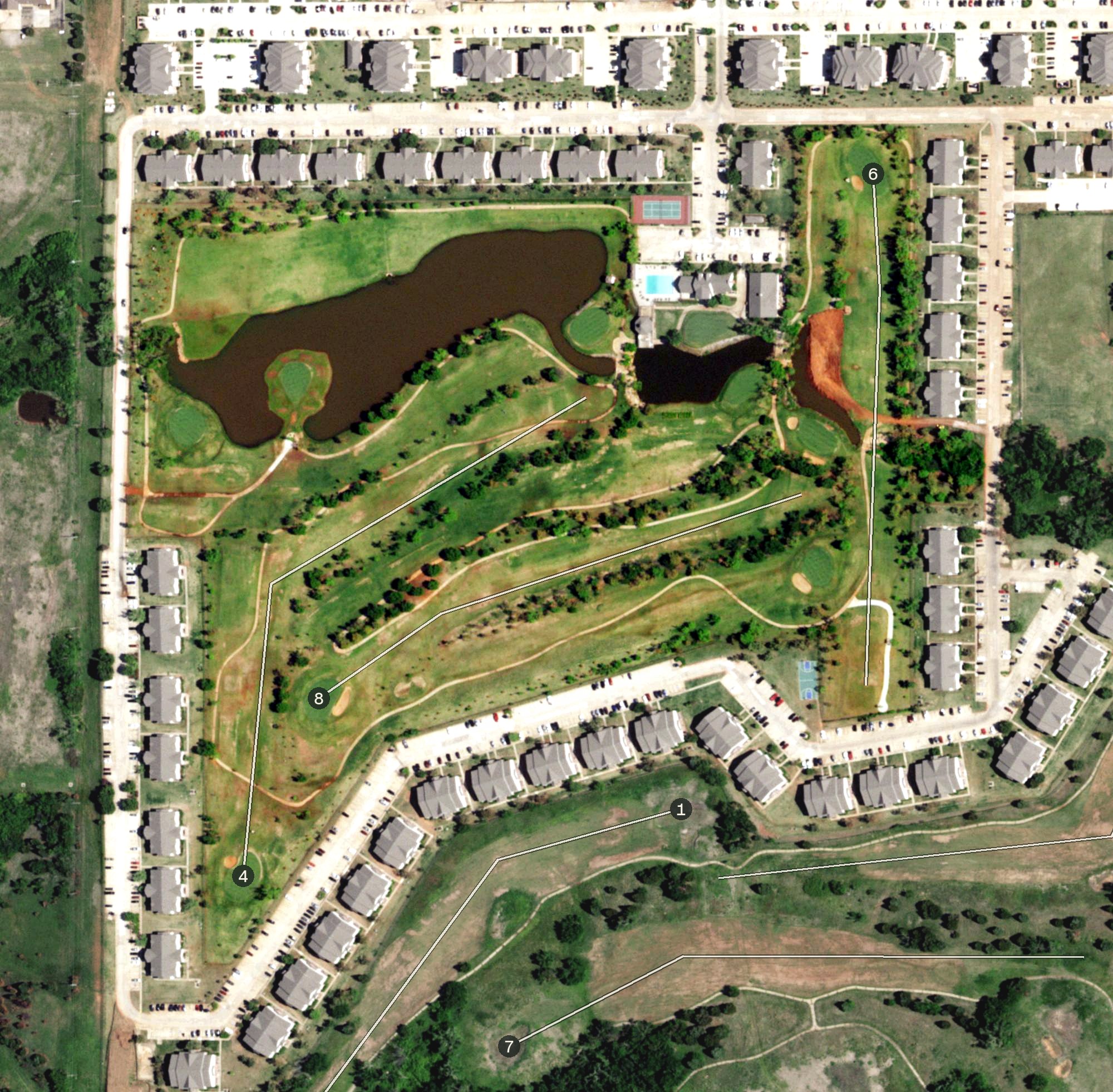 Aerial view of The Links at Oklahoma City, OK