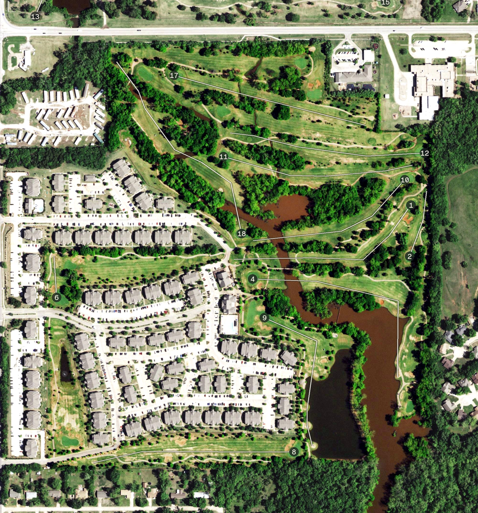 Aerial view of The Links, OK