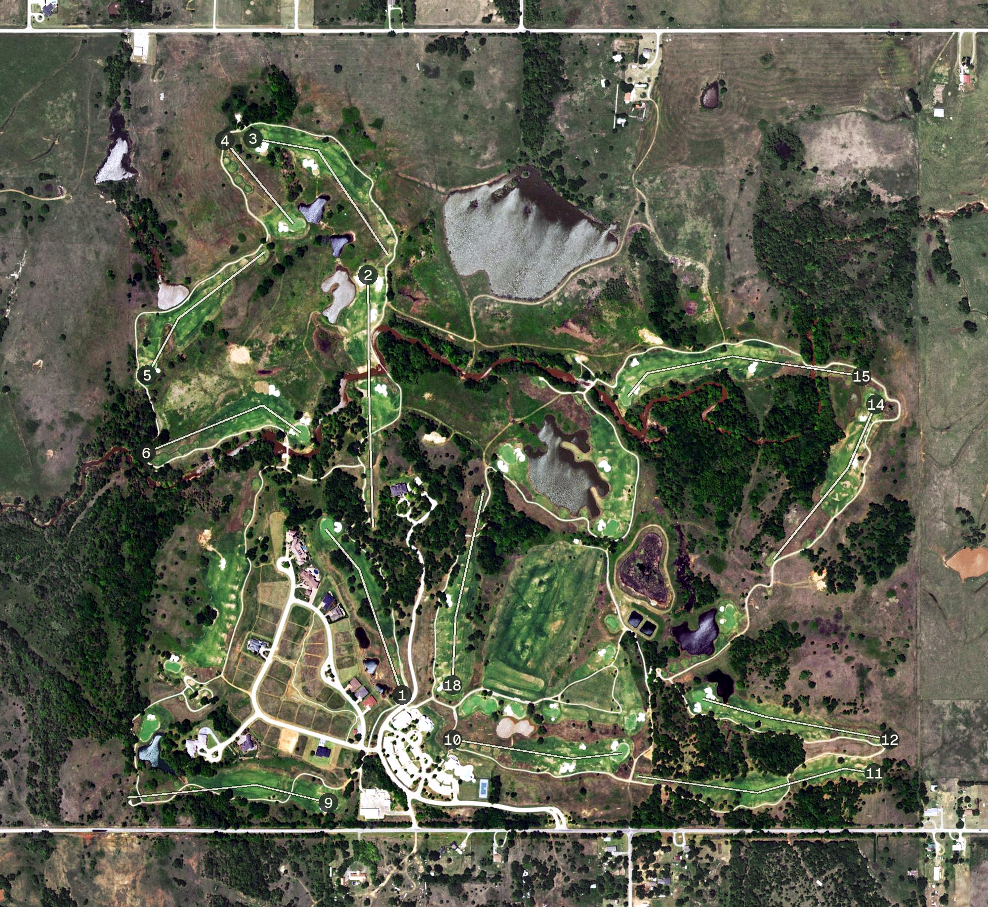 Aerial view of The Territory Golf & Country Club, OK