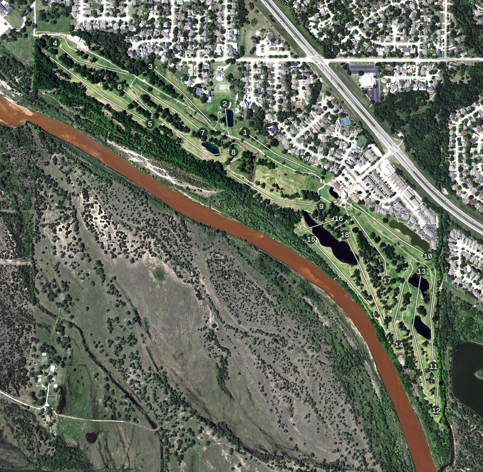 Aerial view of The Trails, OK
