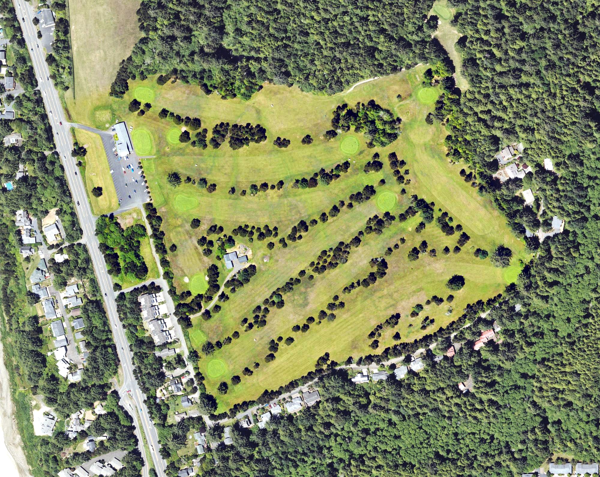 Aerial view of Agate Beach Golf Course, OR