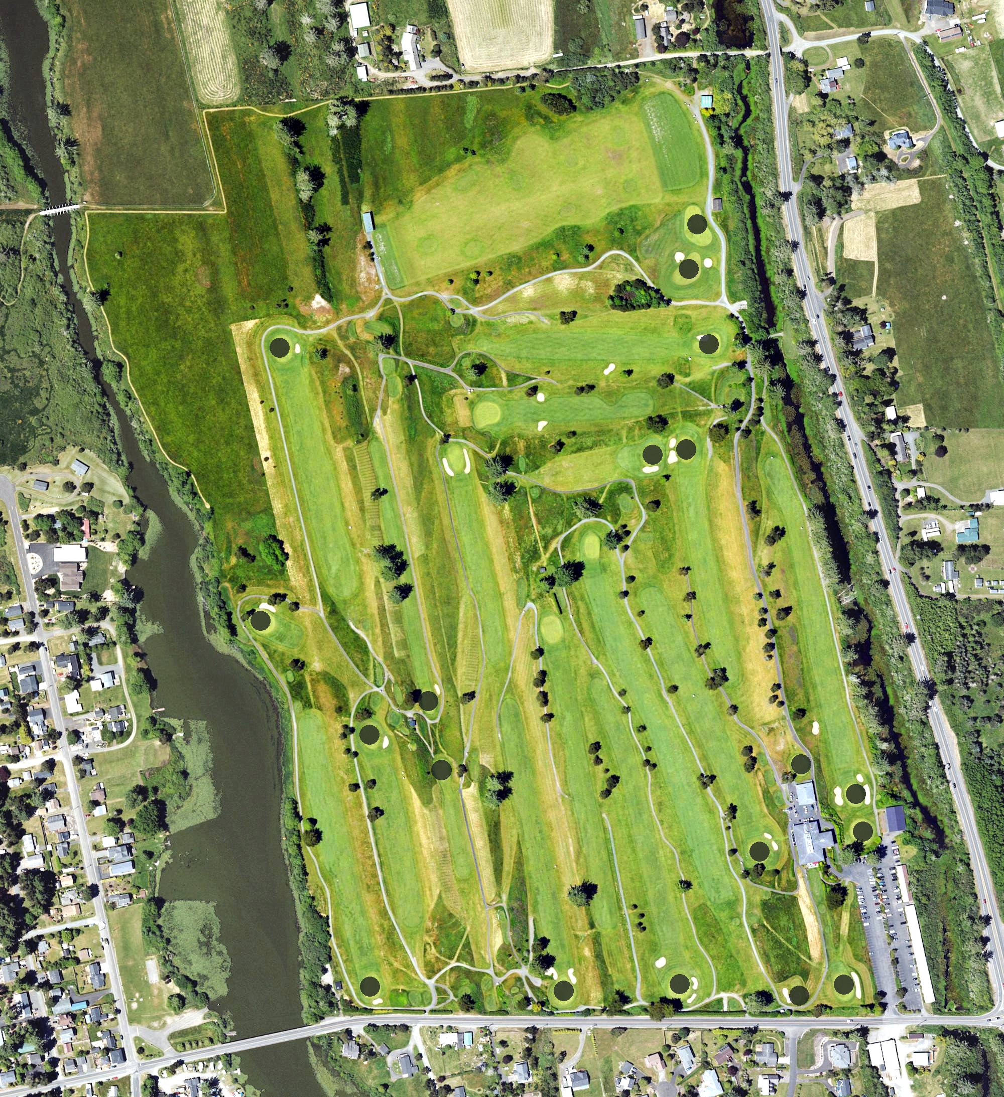 Aerial view of Astoria Golf & Country Club, OR
