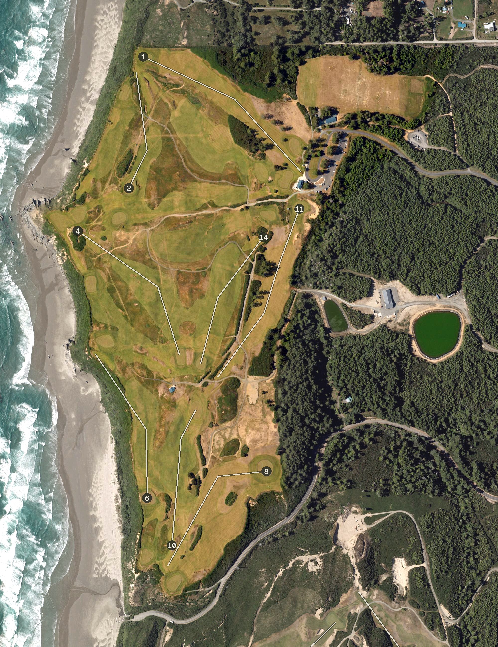 Aerial view of Bandon Sheep Ranch, OR