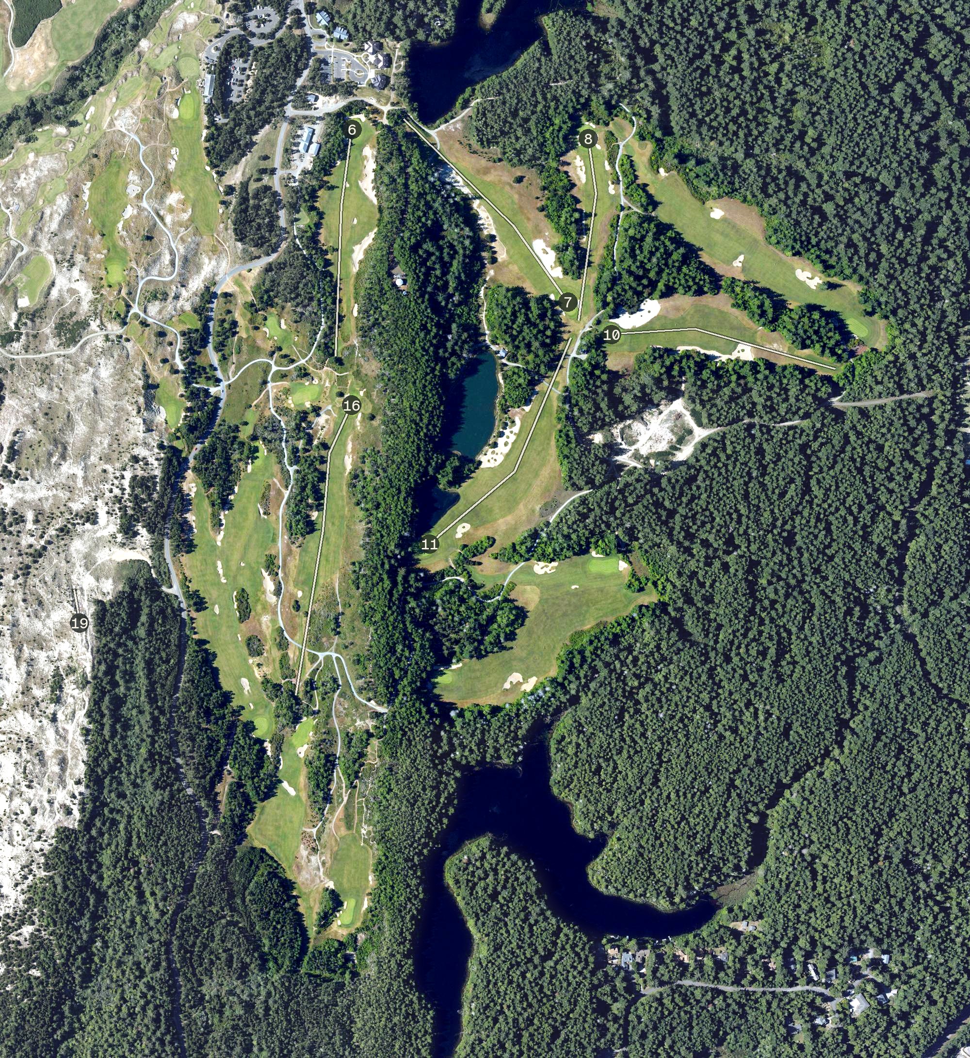 Aerial view of Bandon Trails, OR
