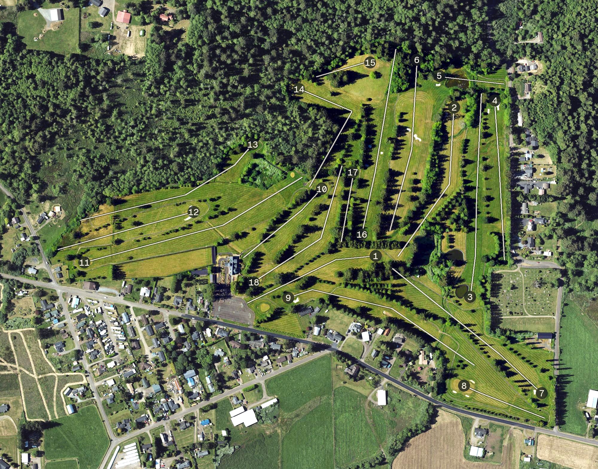 Aerial view of Bay Breeze Golf Course, OR