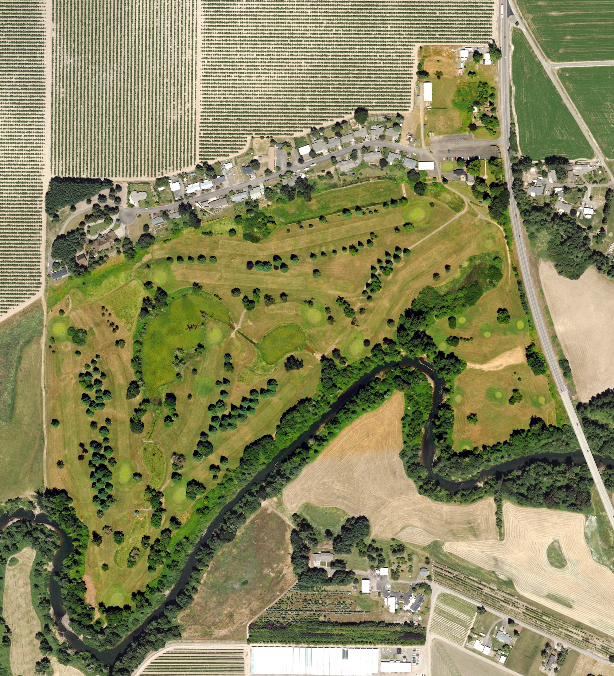 Aerial view of Bayou Golf Club, OR