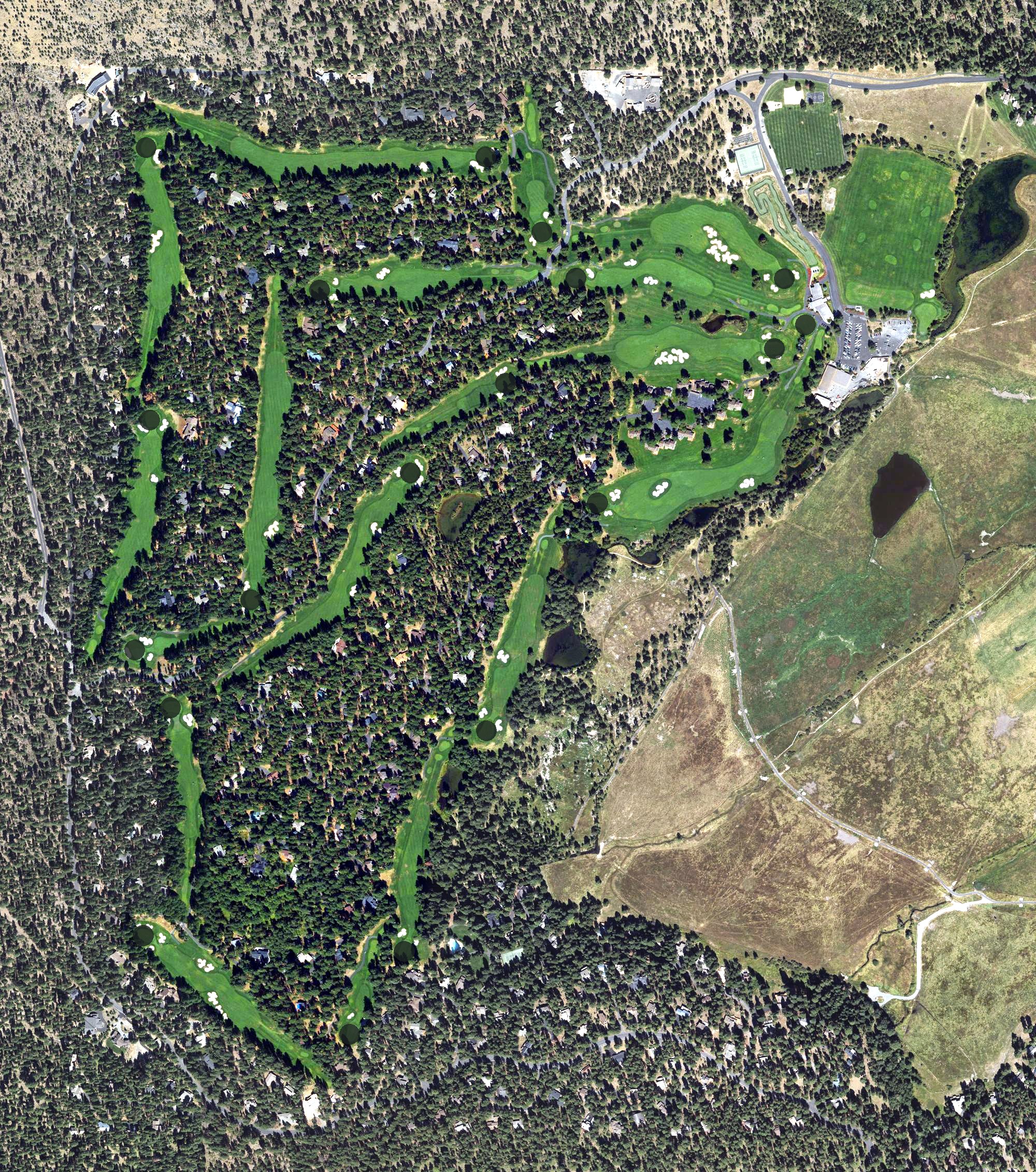 Aerial view of Big Meadow Golf Course, OR