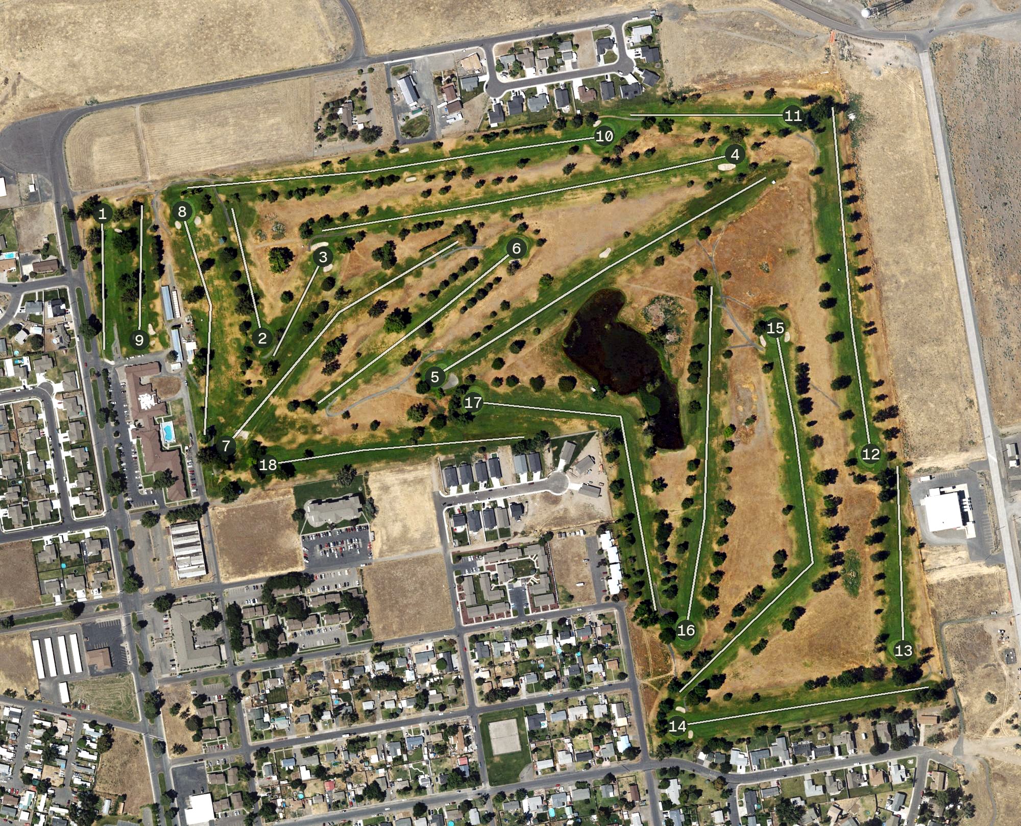 Aerial view of Big River Golf Course, OR