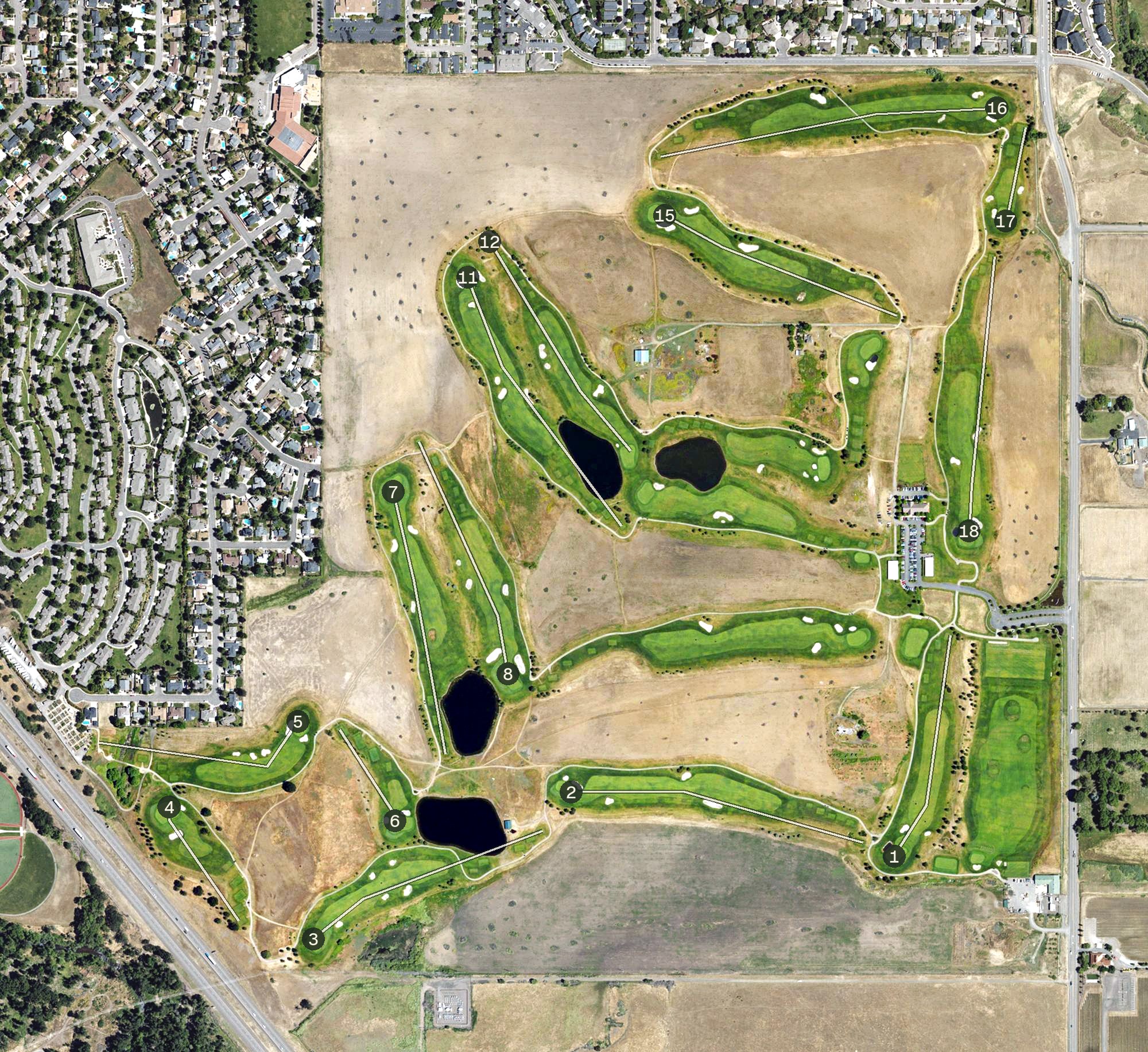 Aerial view of Centennial Golf Club, OR
