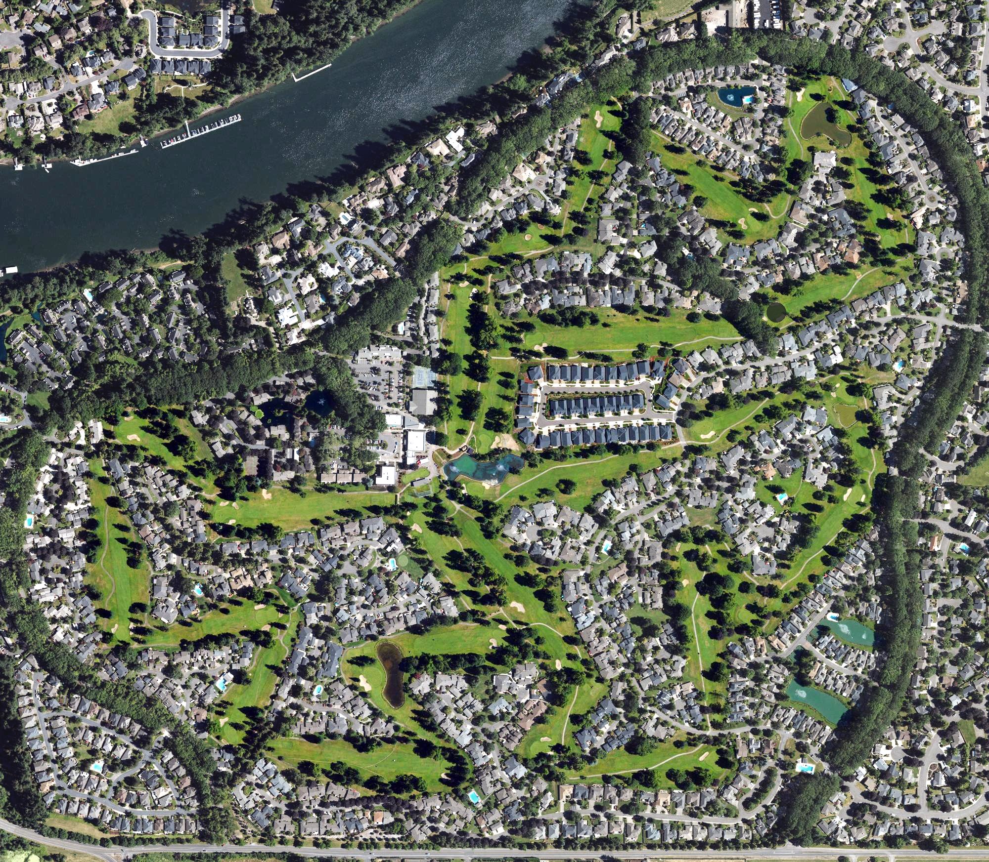 Aerial view of Charbonneau Golf Course, OR