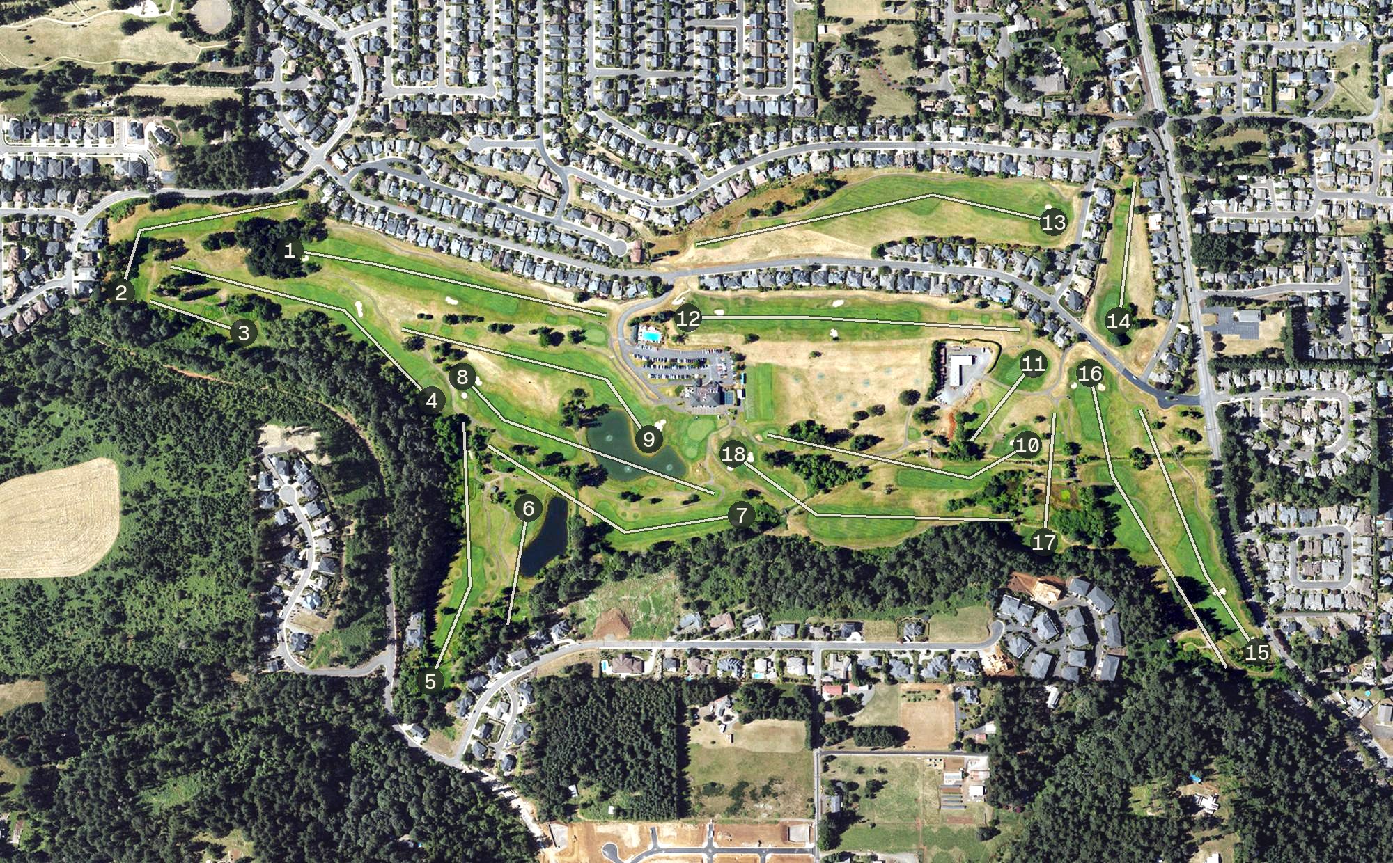 Aerial view of Creekside Golf Club, OR