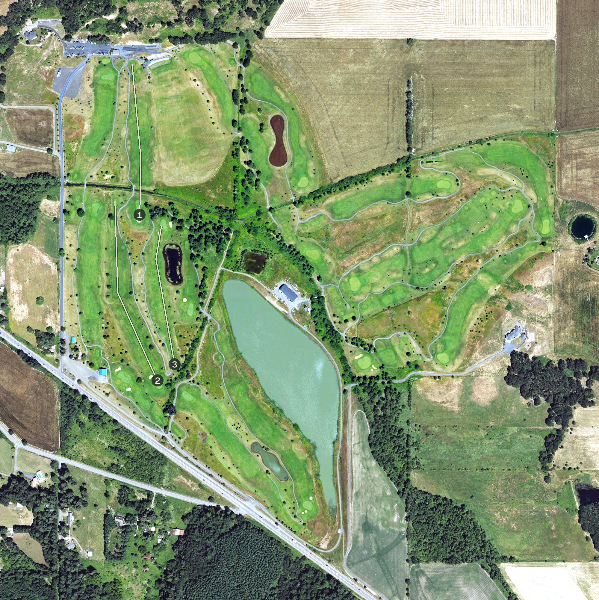 Aerial view of Cross Creek Golf Course, OR