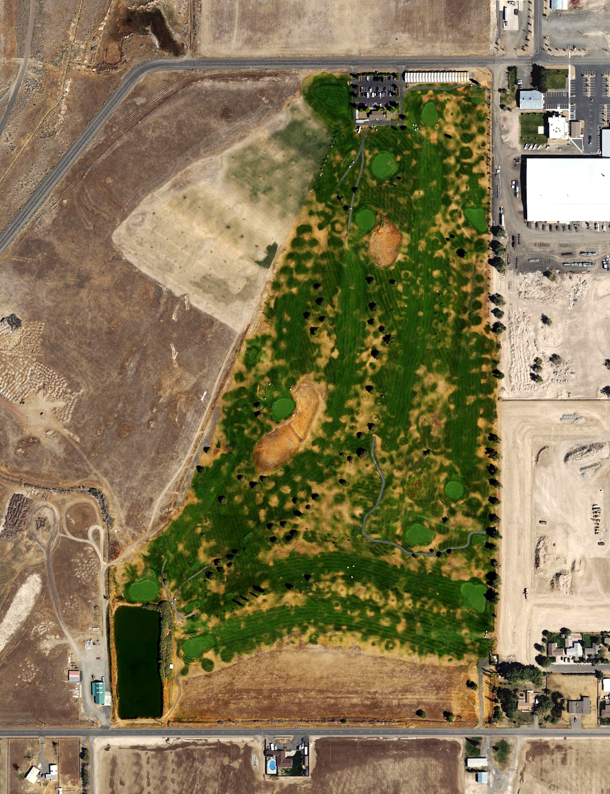 Aerial view of Desert Peaks Golf Course, OR