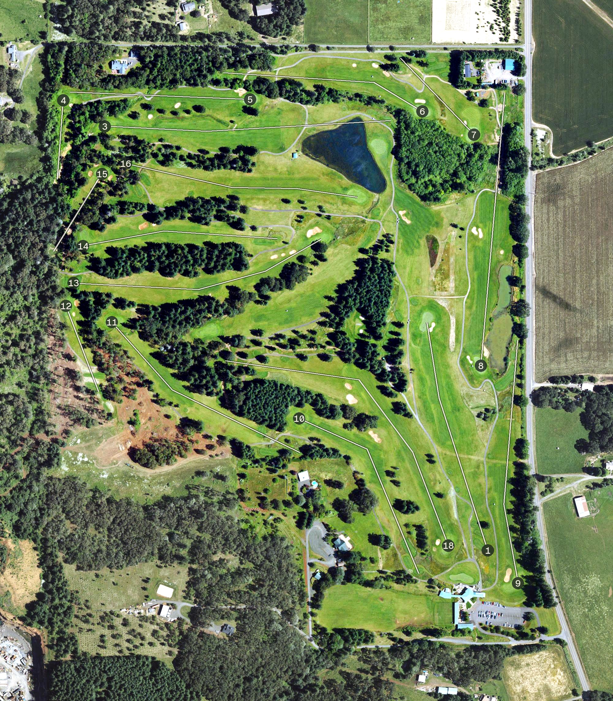 Aerial view of Diamond Woods Golf Course, OR