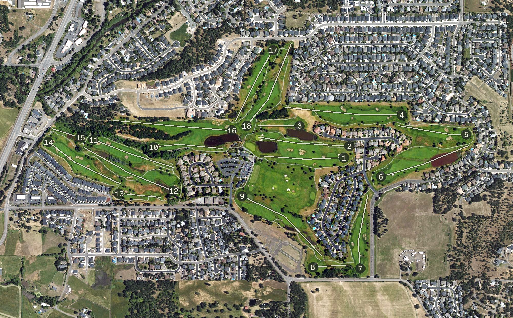 Aerial view of Eagle Point Golf Club, OR