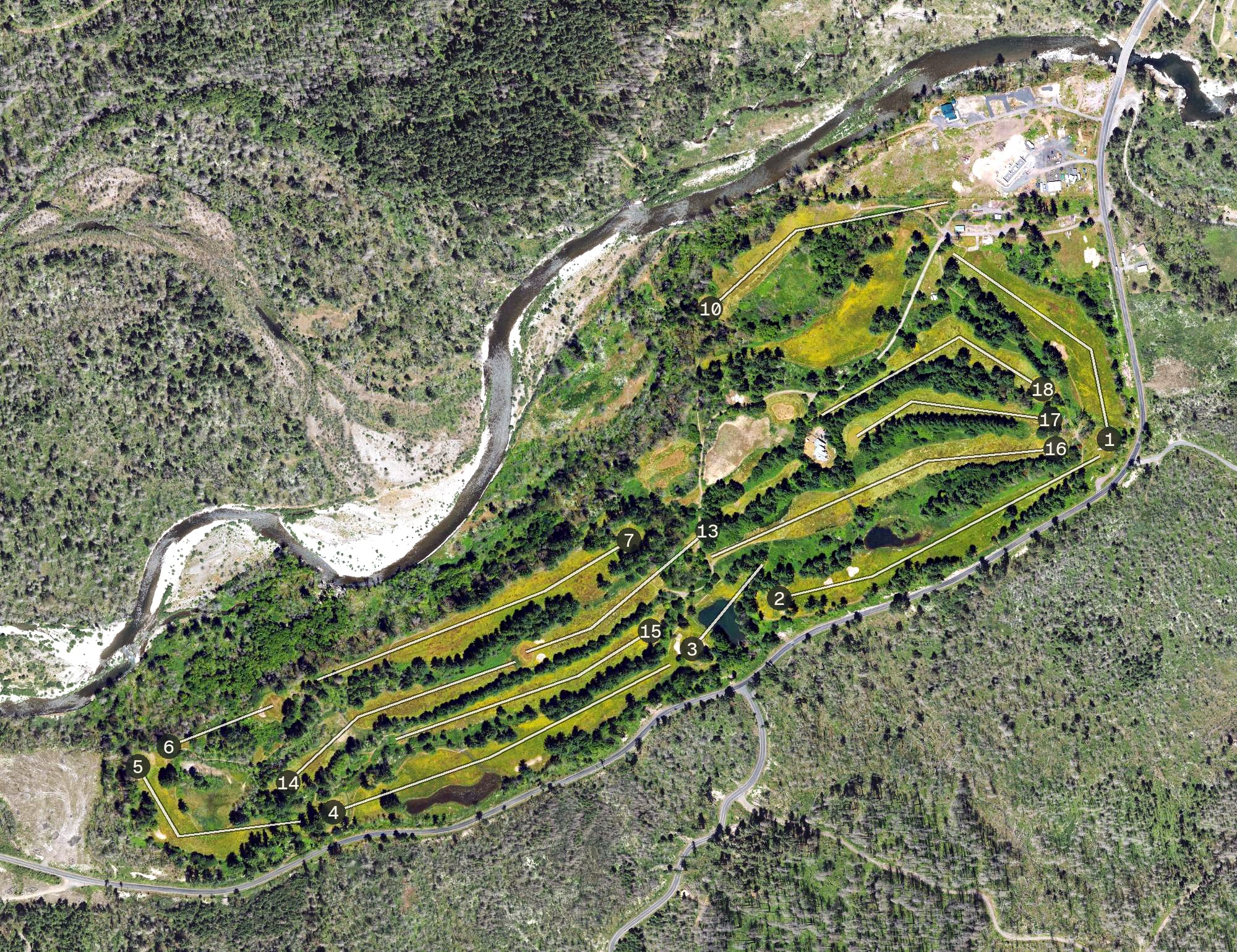 Aerial view of Elkhorn Valley Golf Course, OR