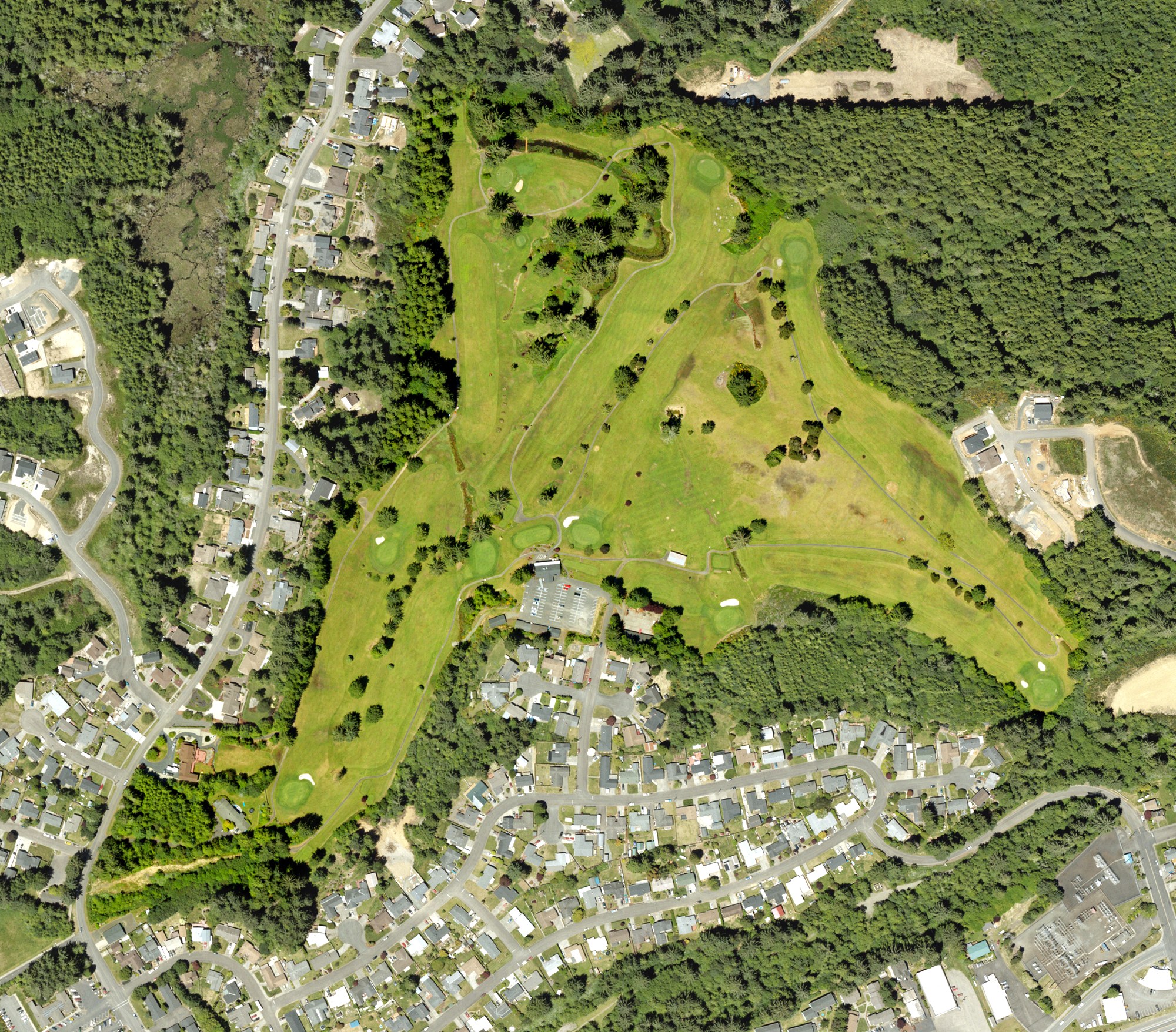 Aerial view of Forest Hills Country Club, OR