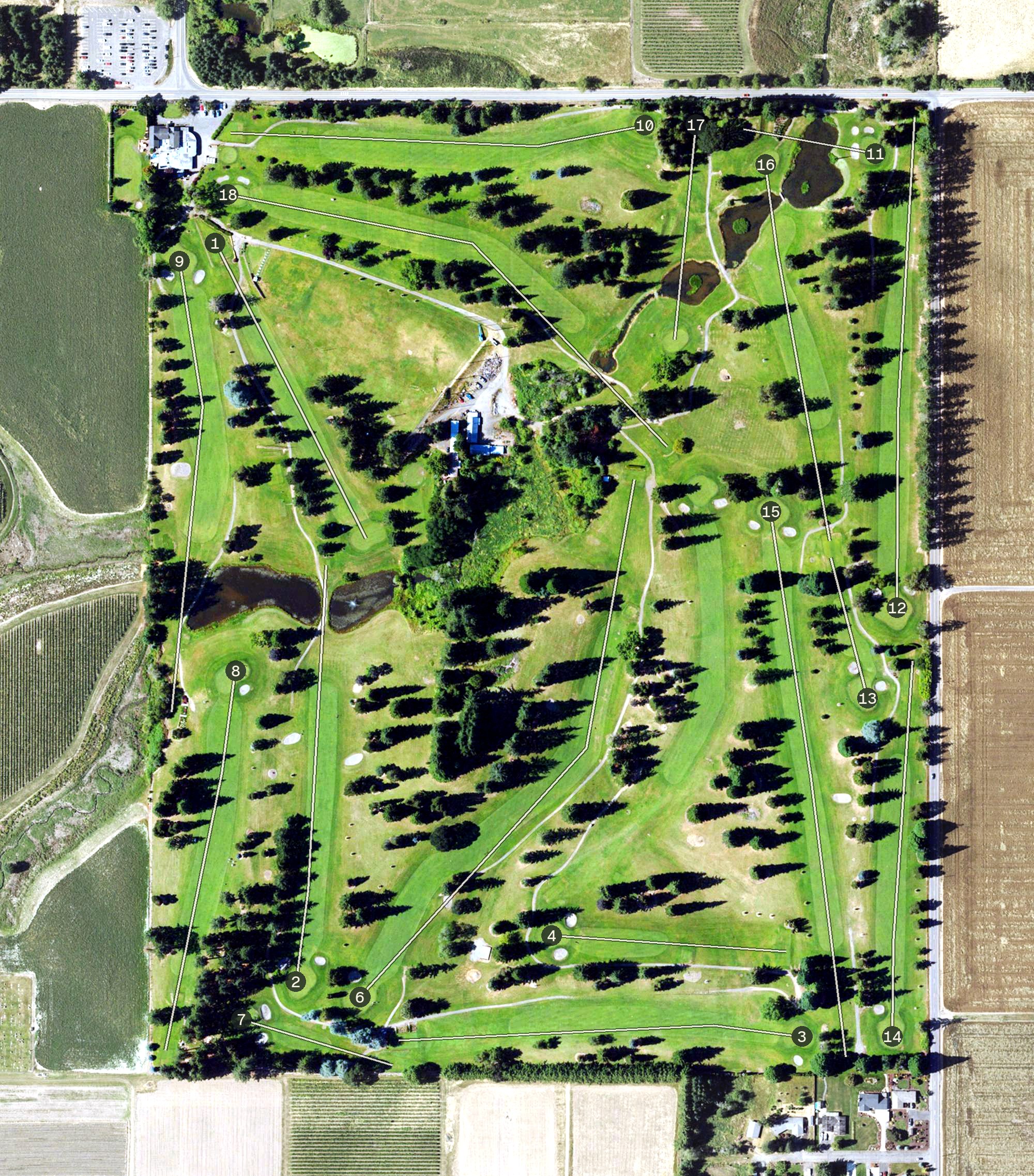 Aerial view of Forest Hills Golf Course, OR