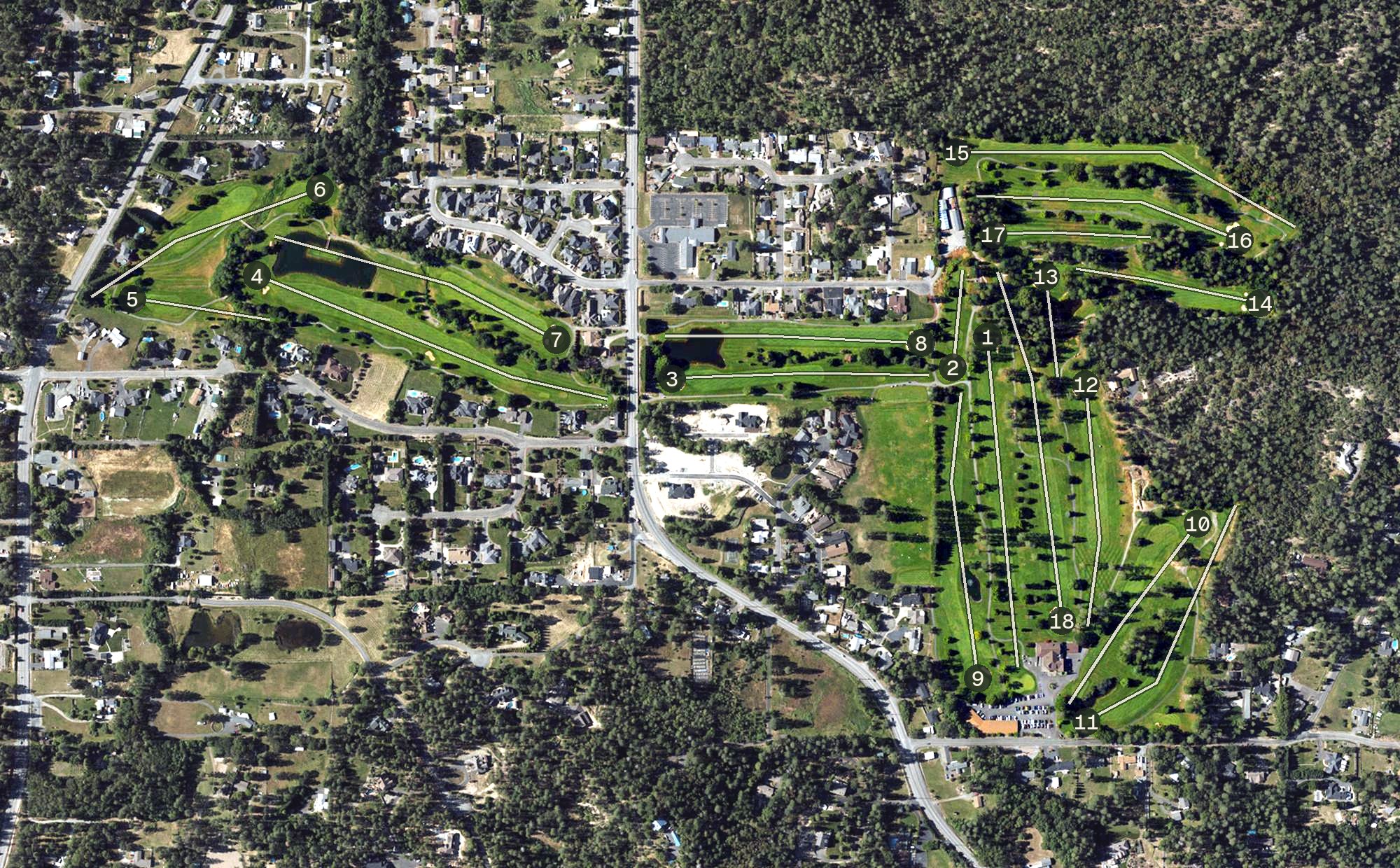 Aerial view of Grants Pass Golf Club, OR