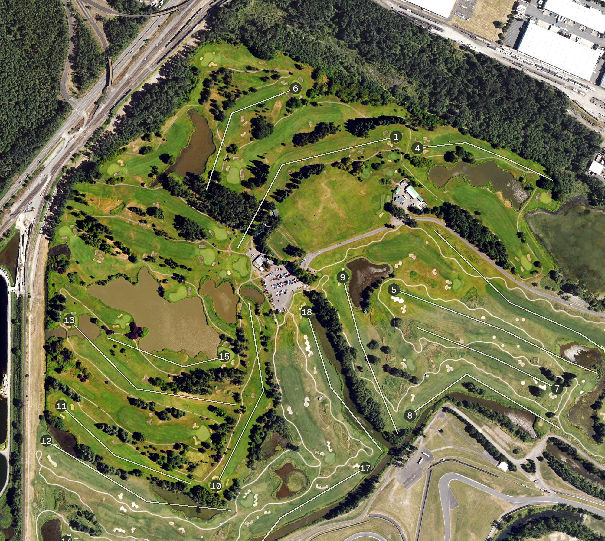 Aerial view of Heron Lakes Greenback, OR