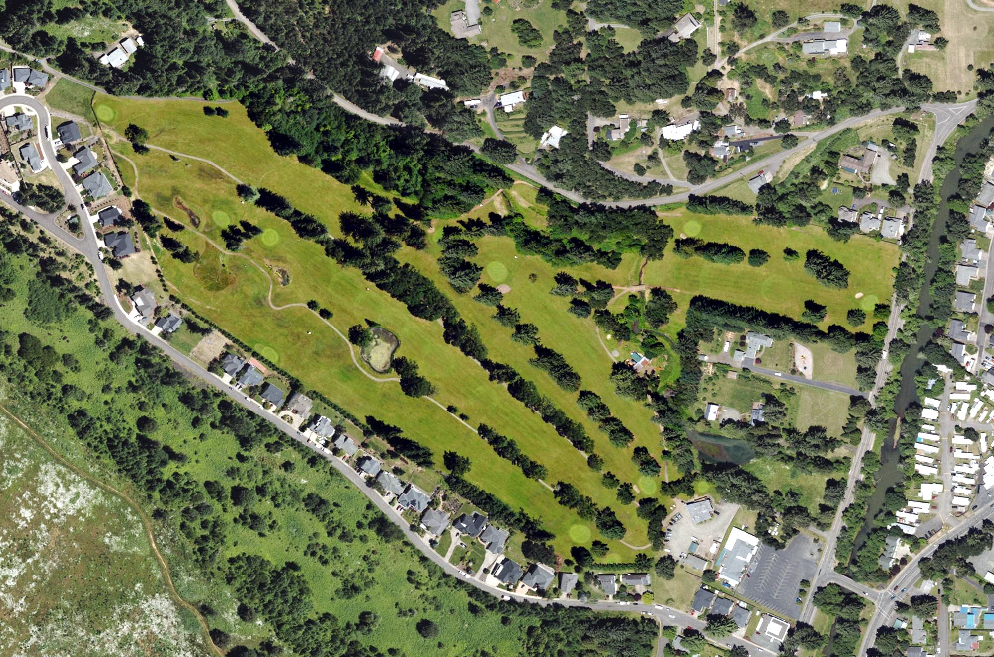 Aerial view of Hidden Valley Golf Course, OR