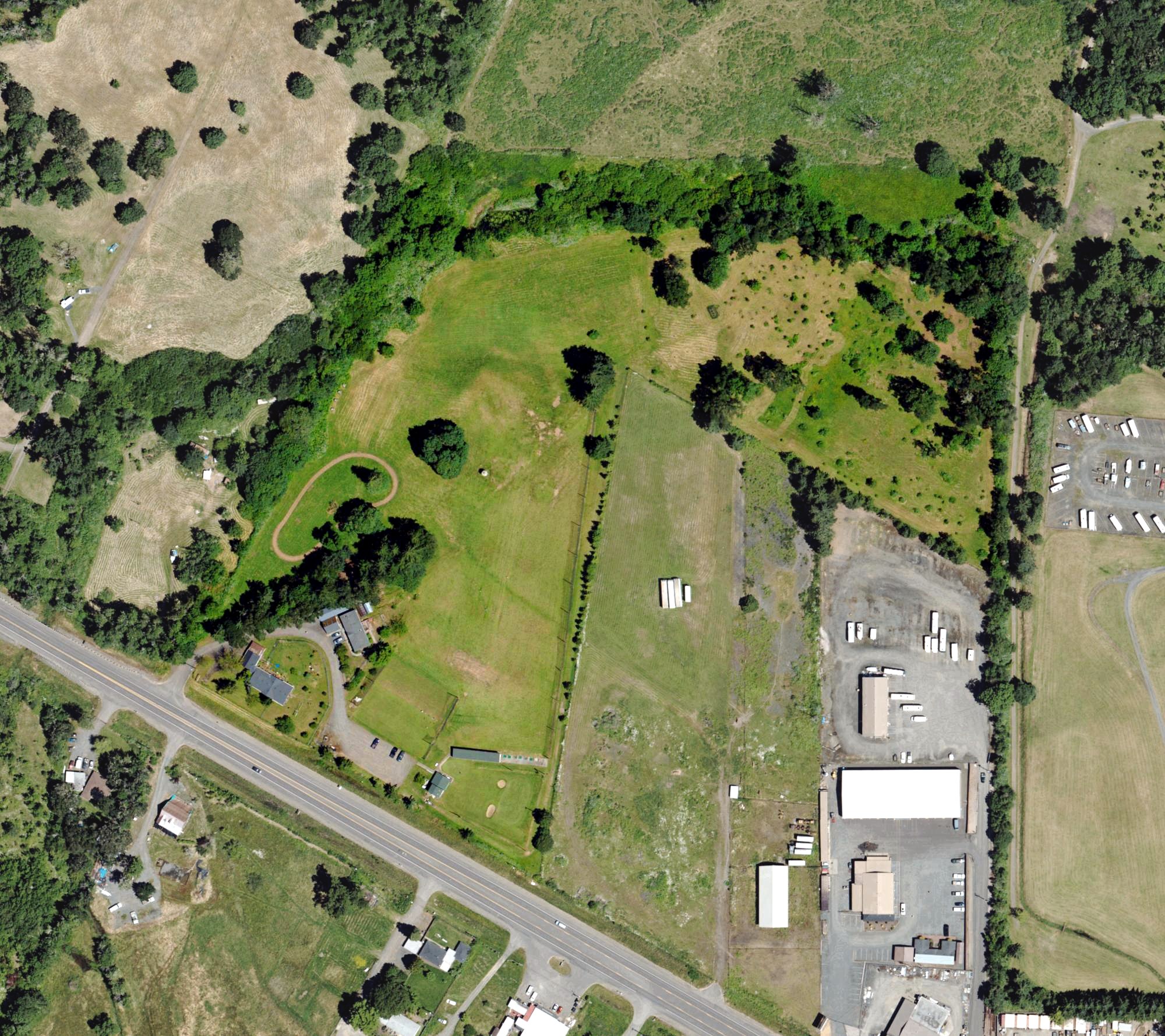 Aerial view of Highway 58 Golf, OR