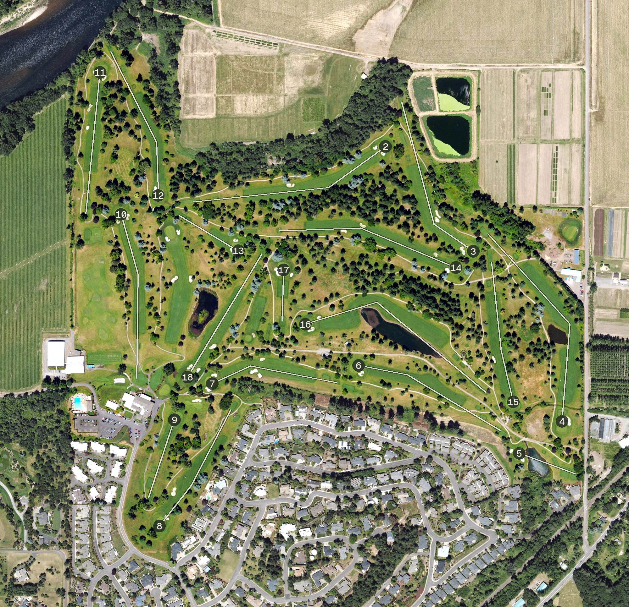 Aerial view of Illahe Hills Country Club, OR