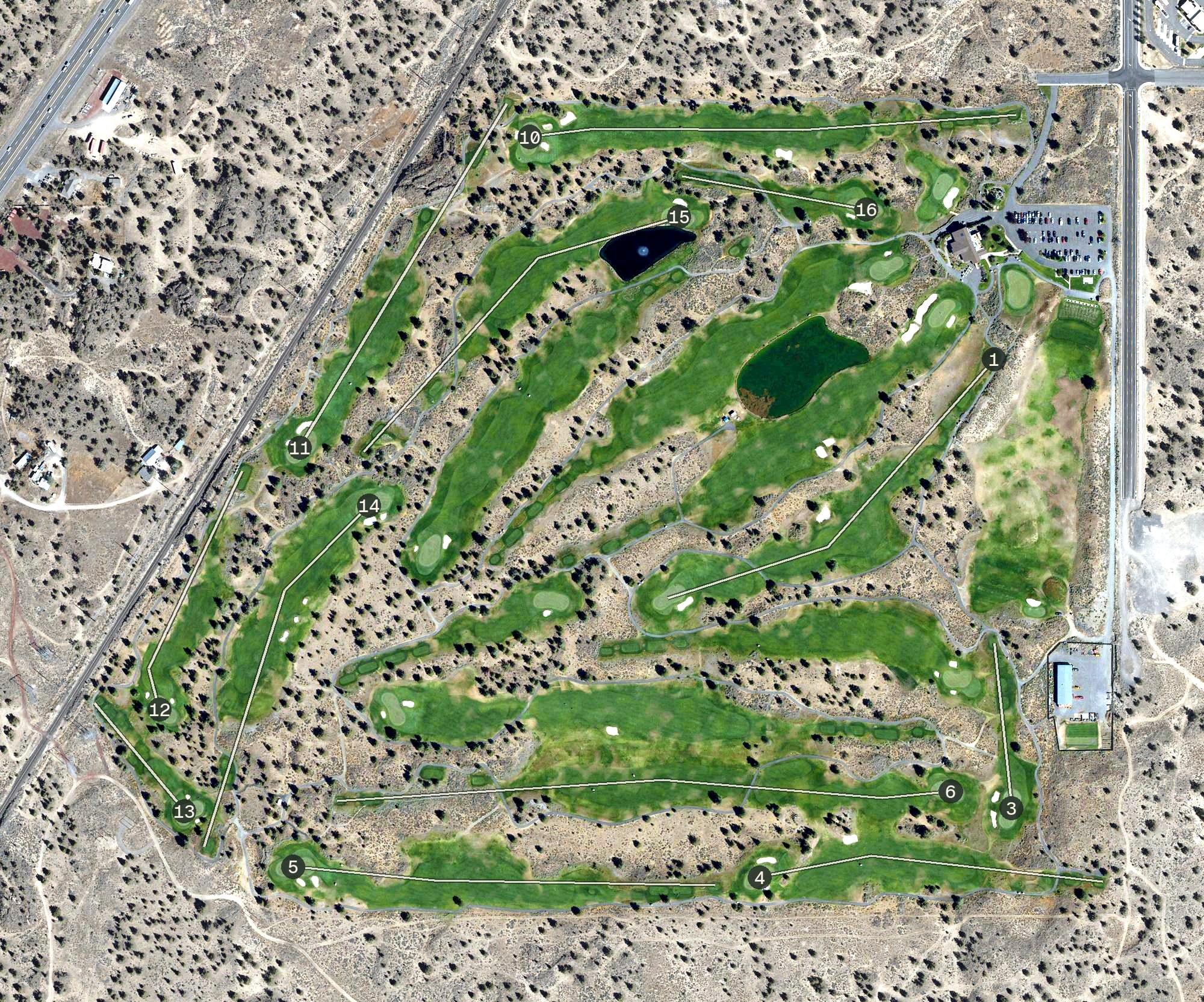 Aerial view of Juniper Golf Course, OR