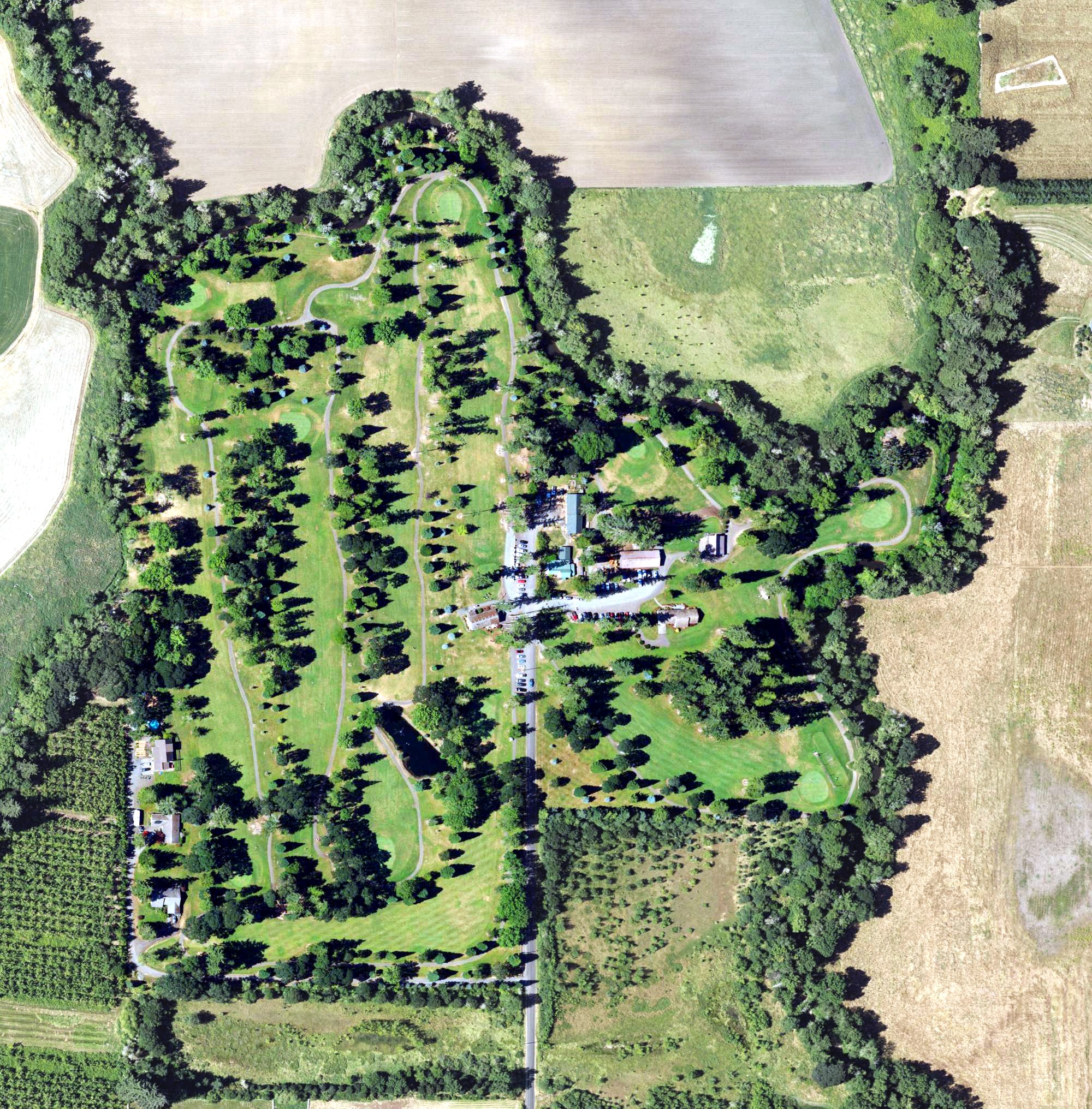 Aerial view of Killarney West Golf Course, OR