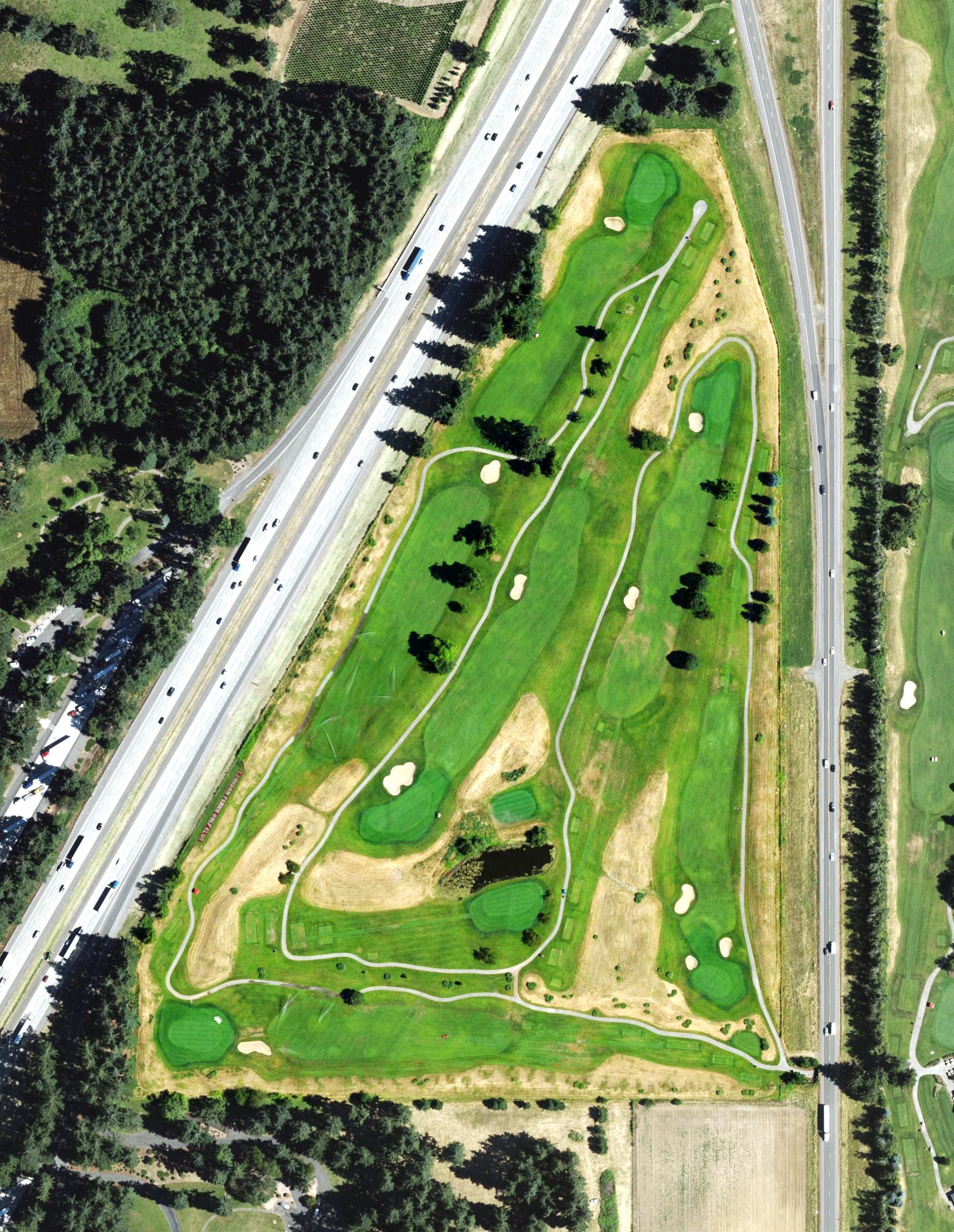 Aerial view of Langdon Farms Golf Course, OR