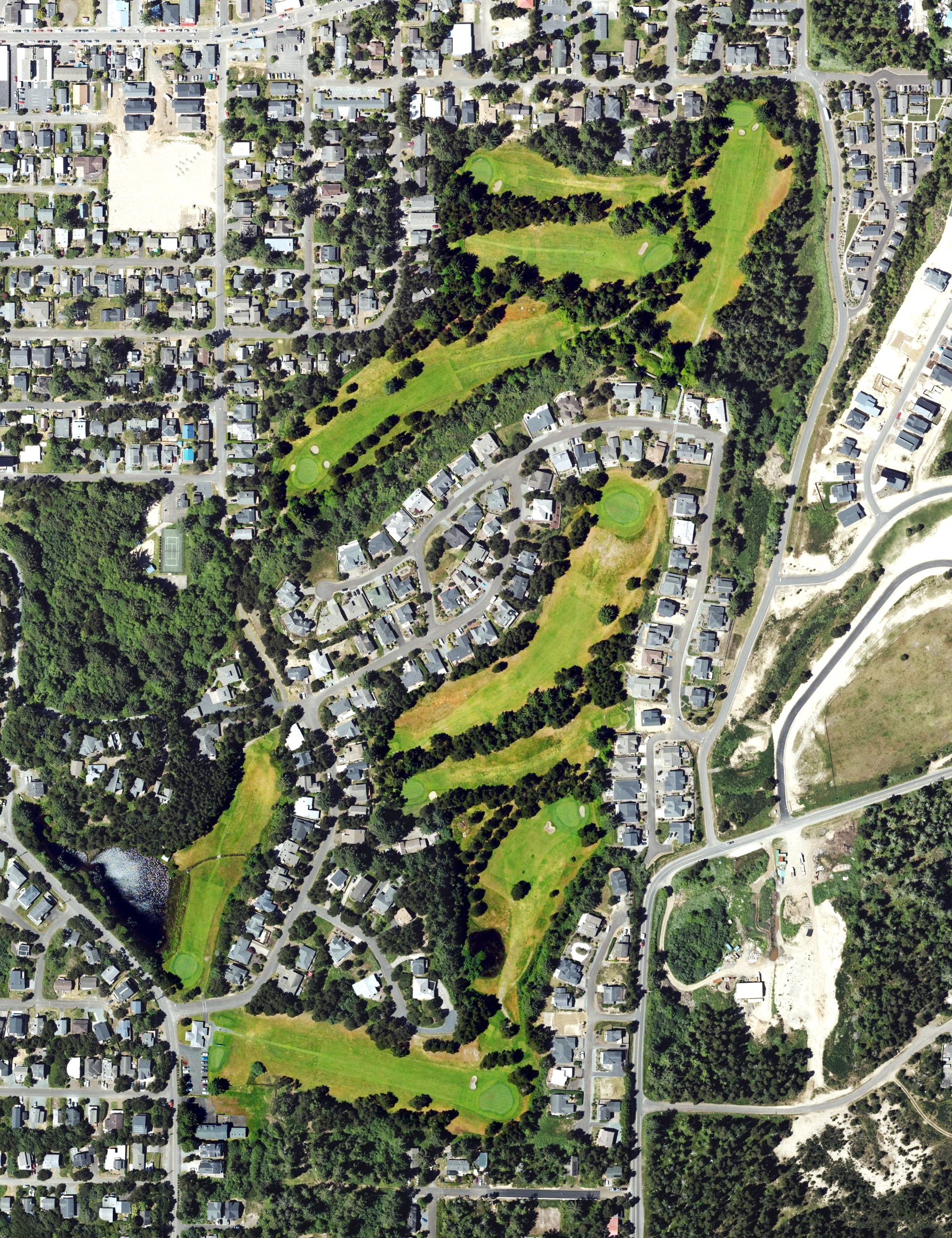 Aerial view of Manzanita Golf Course, OR