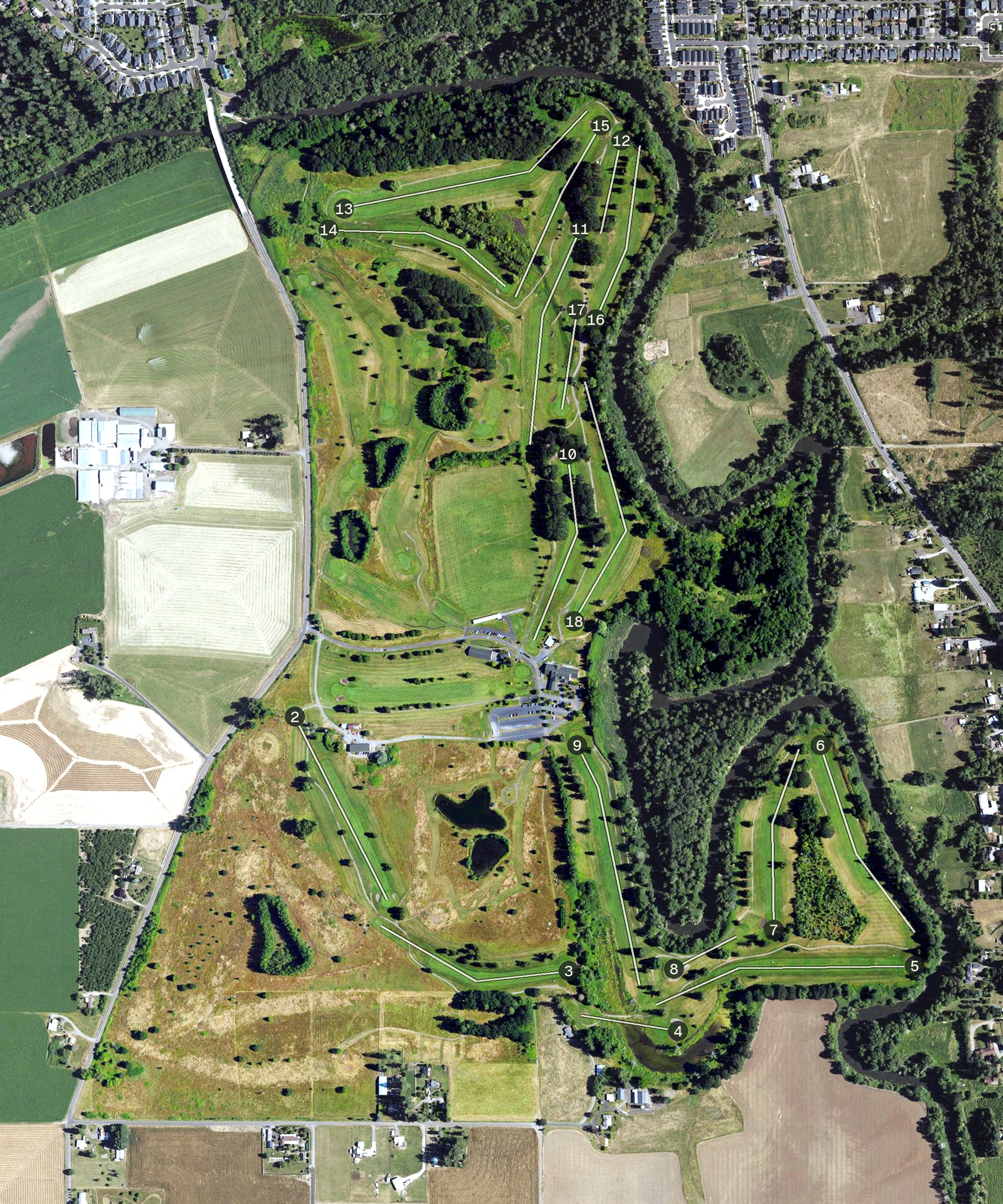 Aerial view of Meriwether National Golf Course, OR