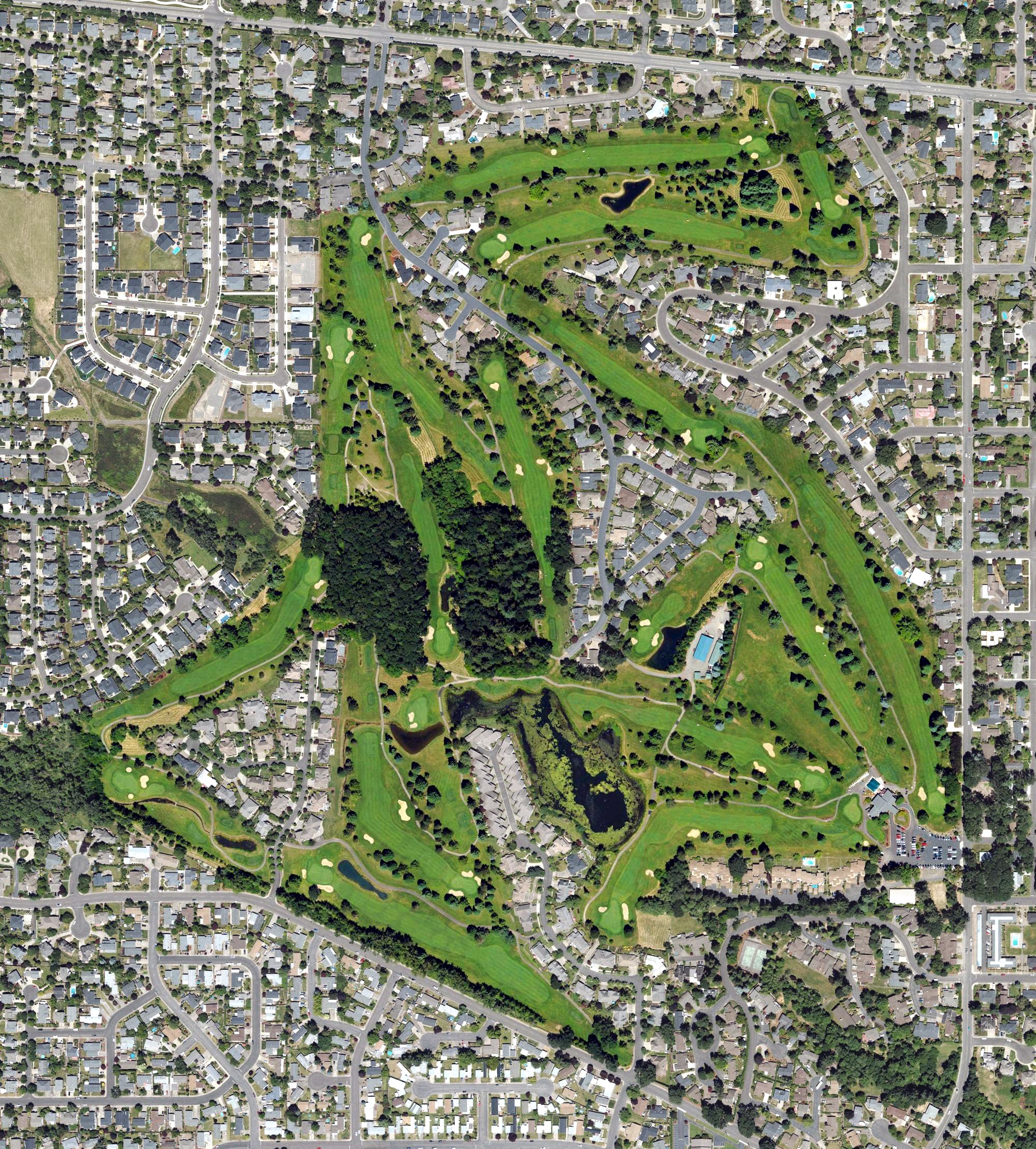 Aerial view of Michelbook Country Club, OR