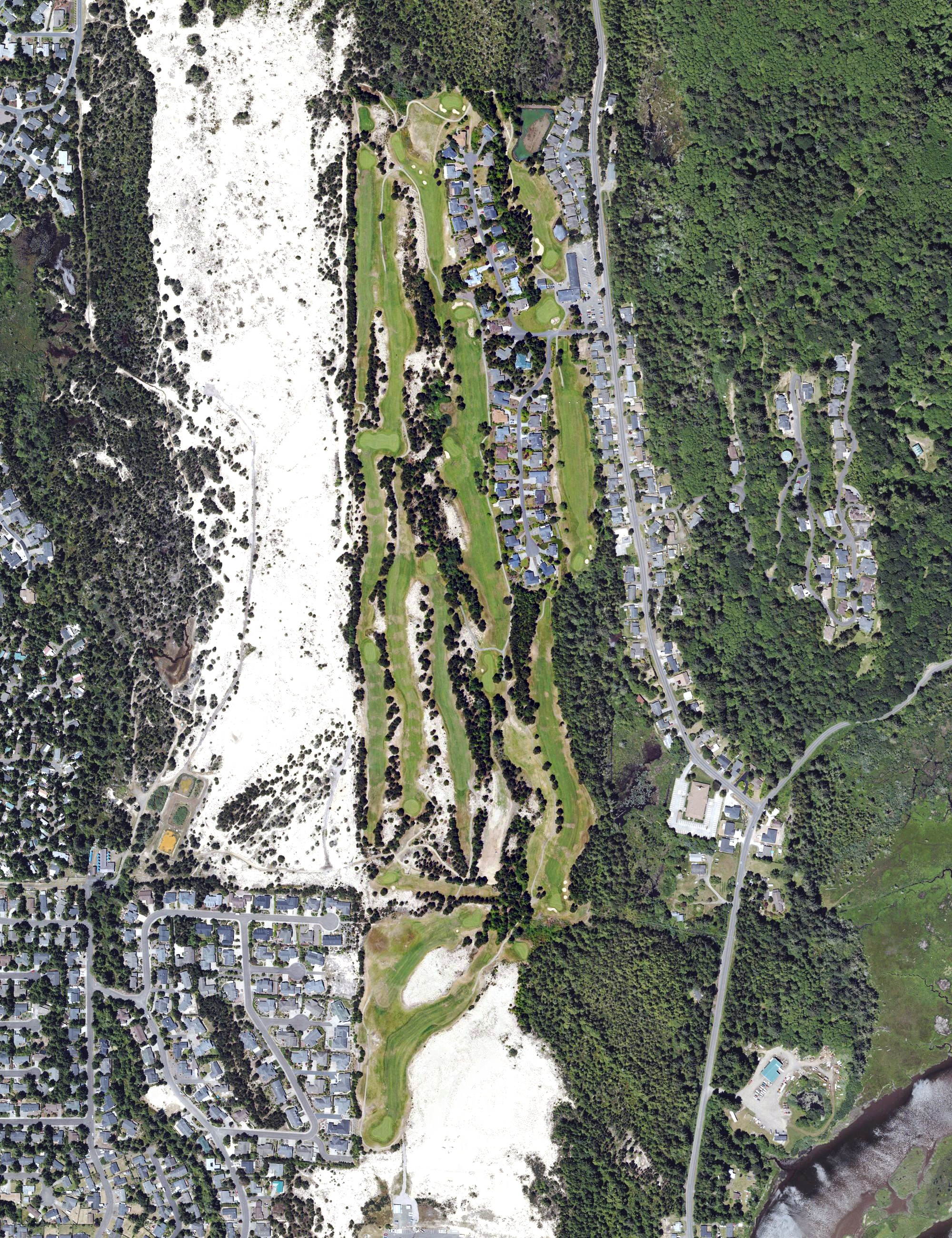 Aerial view of Ocean Dunes Golf Links, OR