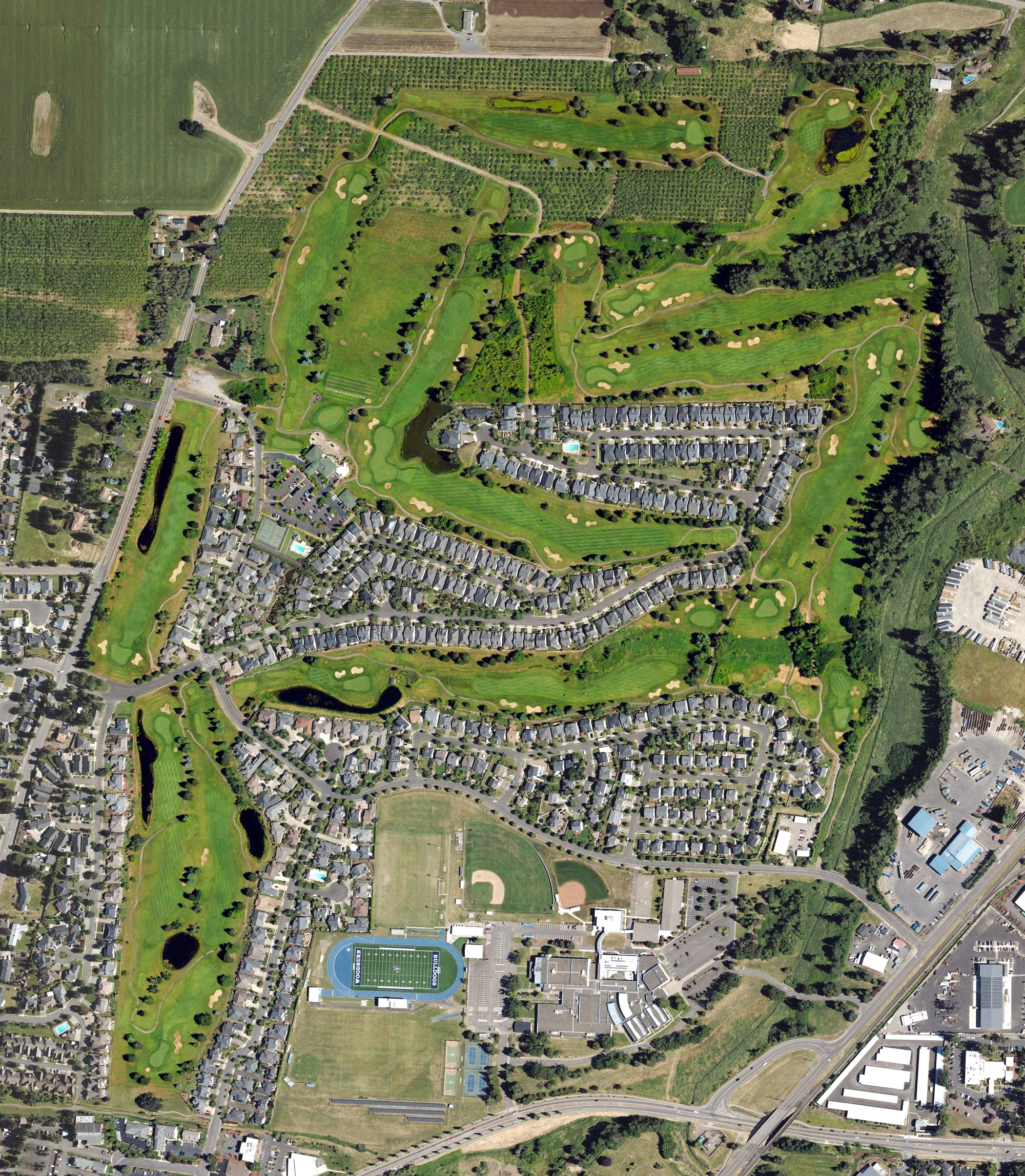 Aerial view of OGA Golf Course, OR