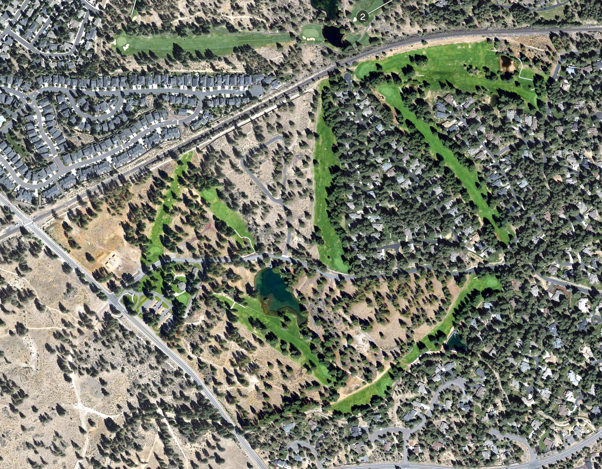 Aerial view of Old Back Nine Golf Club, OR