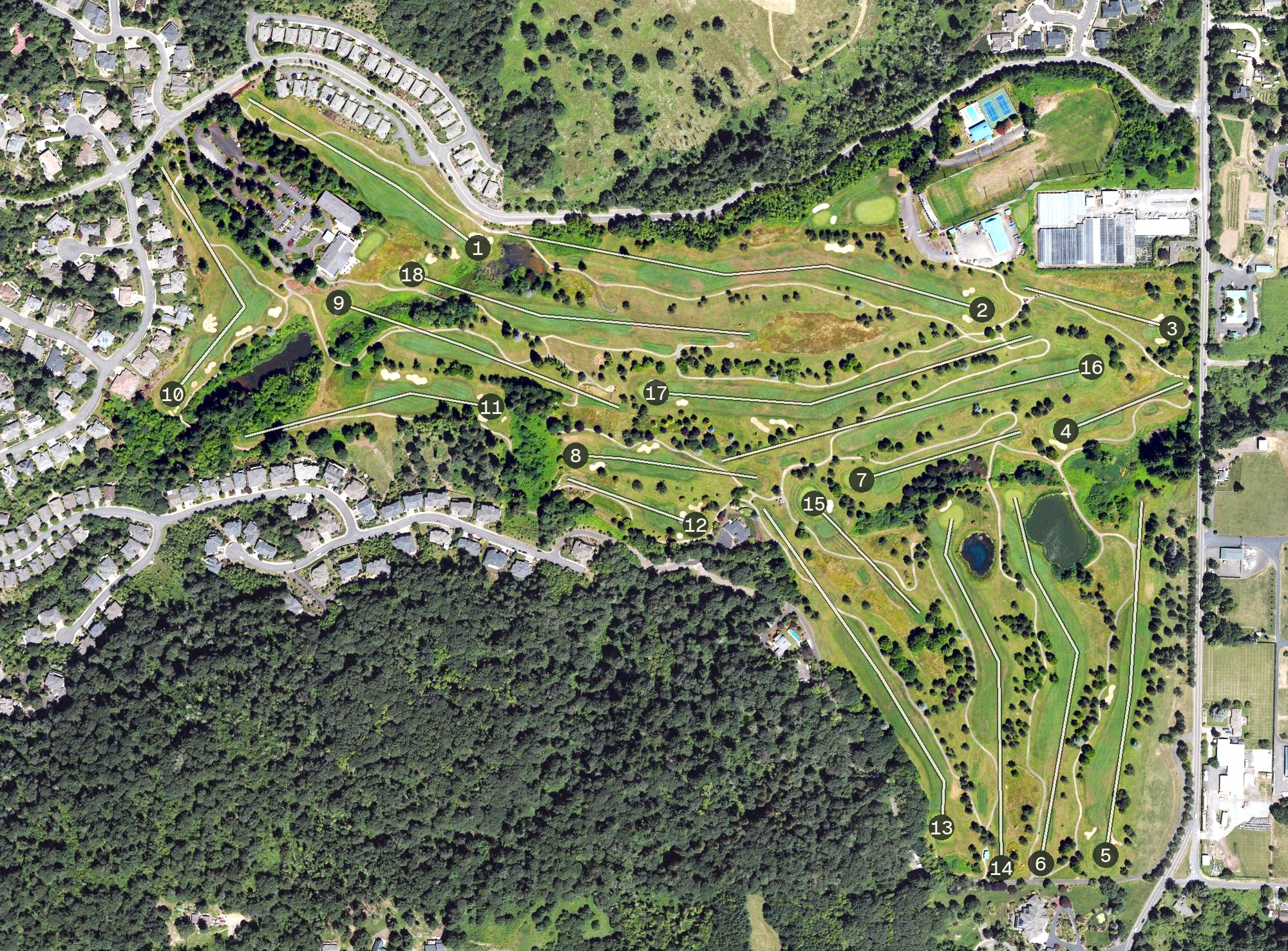 Aerial view of Persimmon Country Club, OR