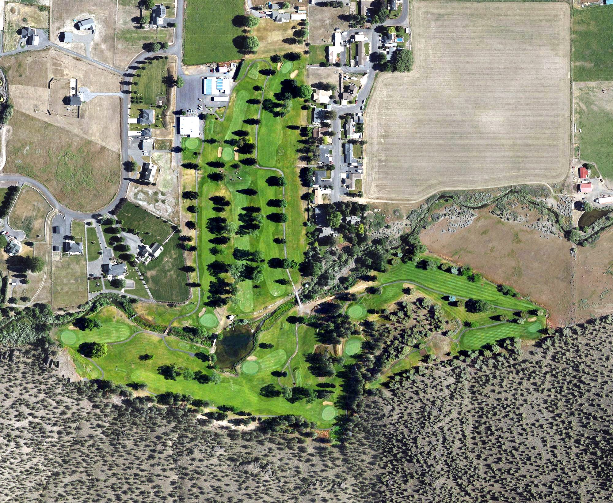 Aerial view of Prineville Golf and Country Clup, OR