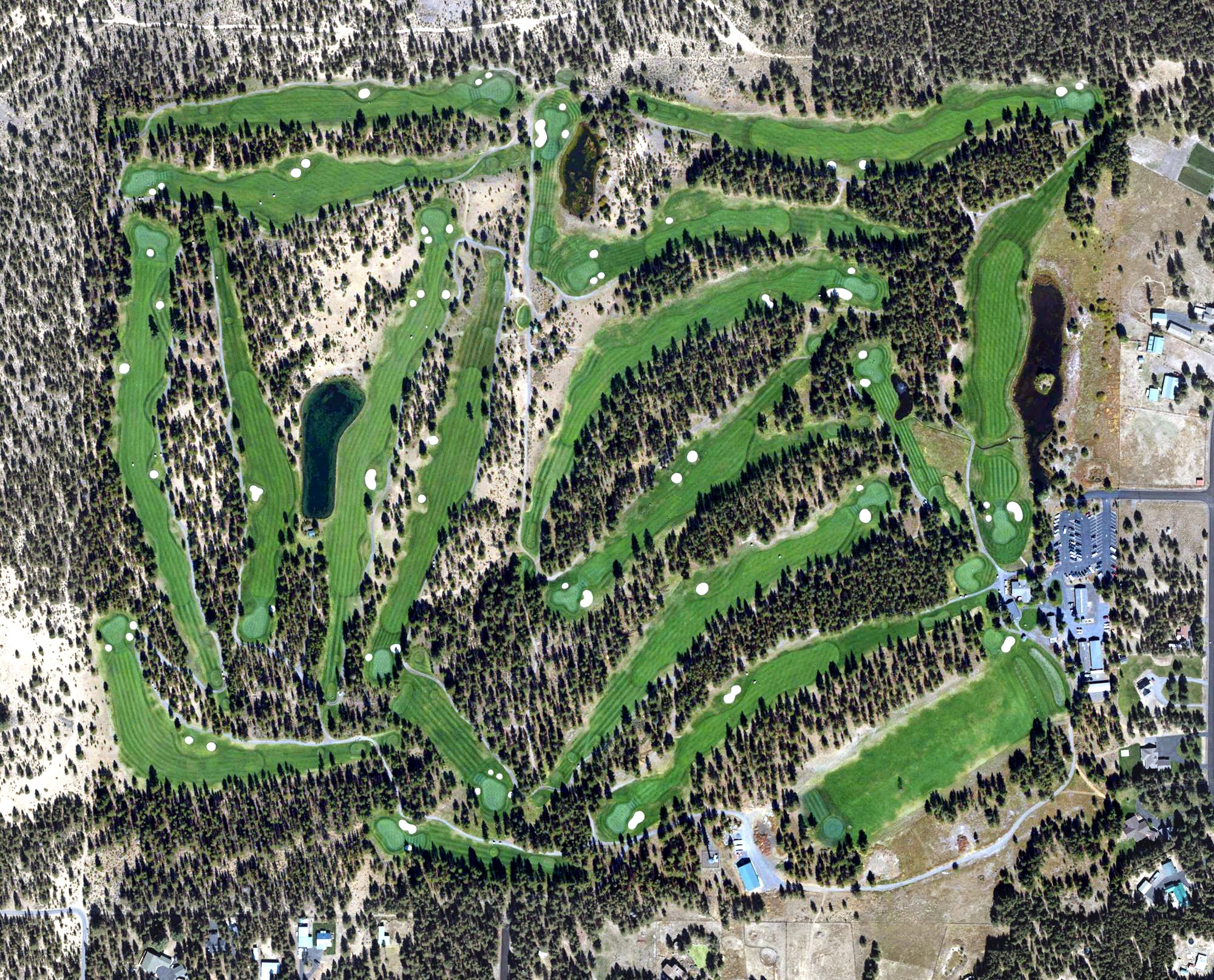 Aerial view of Quail Run Golf Course, OR