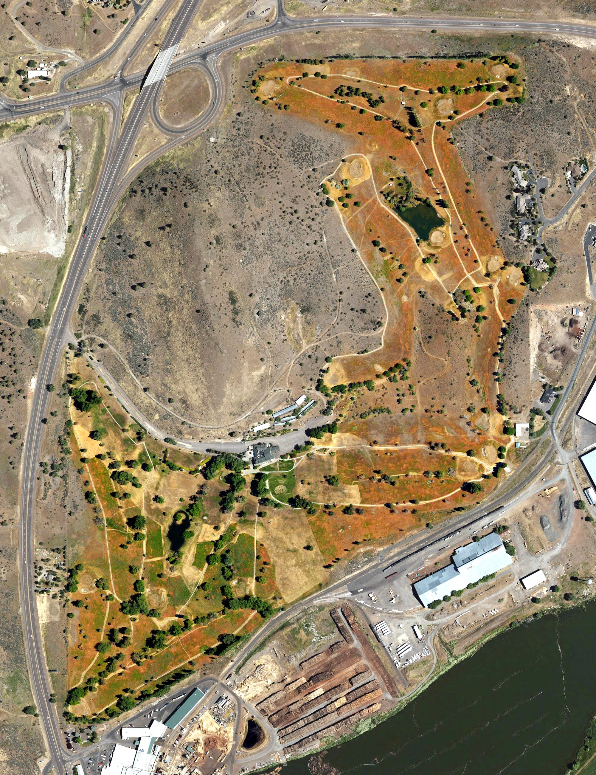 Aerial view of Reames Golf and Country Club, OR